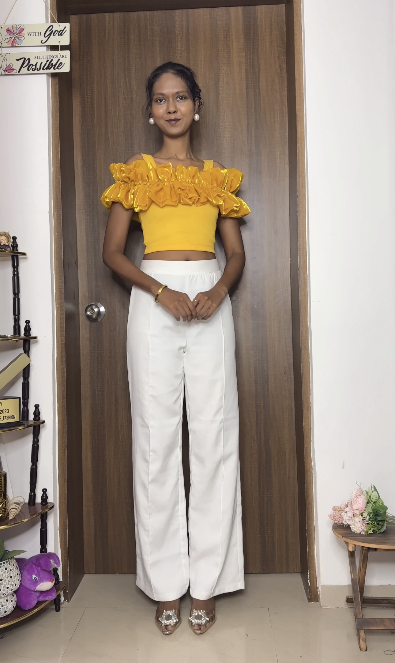Yellow Detachable Ruffles