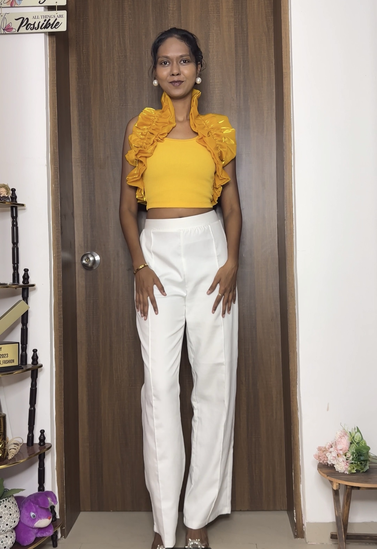 Yellow Detachable Ruffles