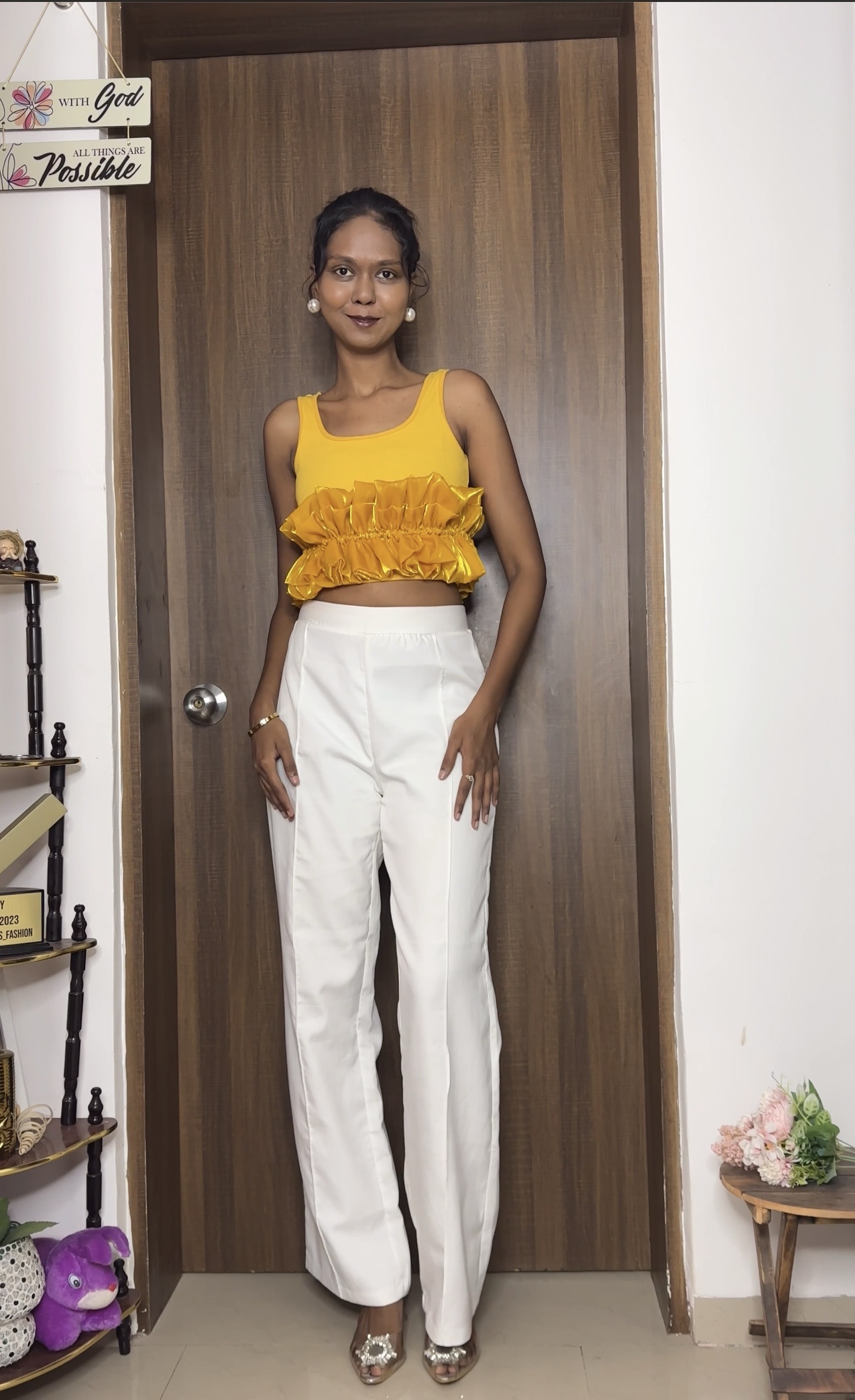 Yellow Detachable Ruffles
