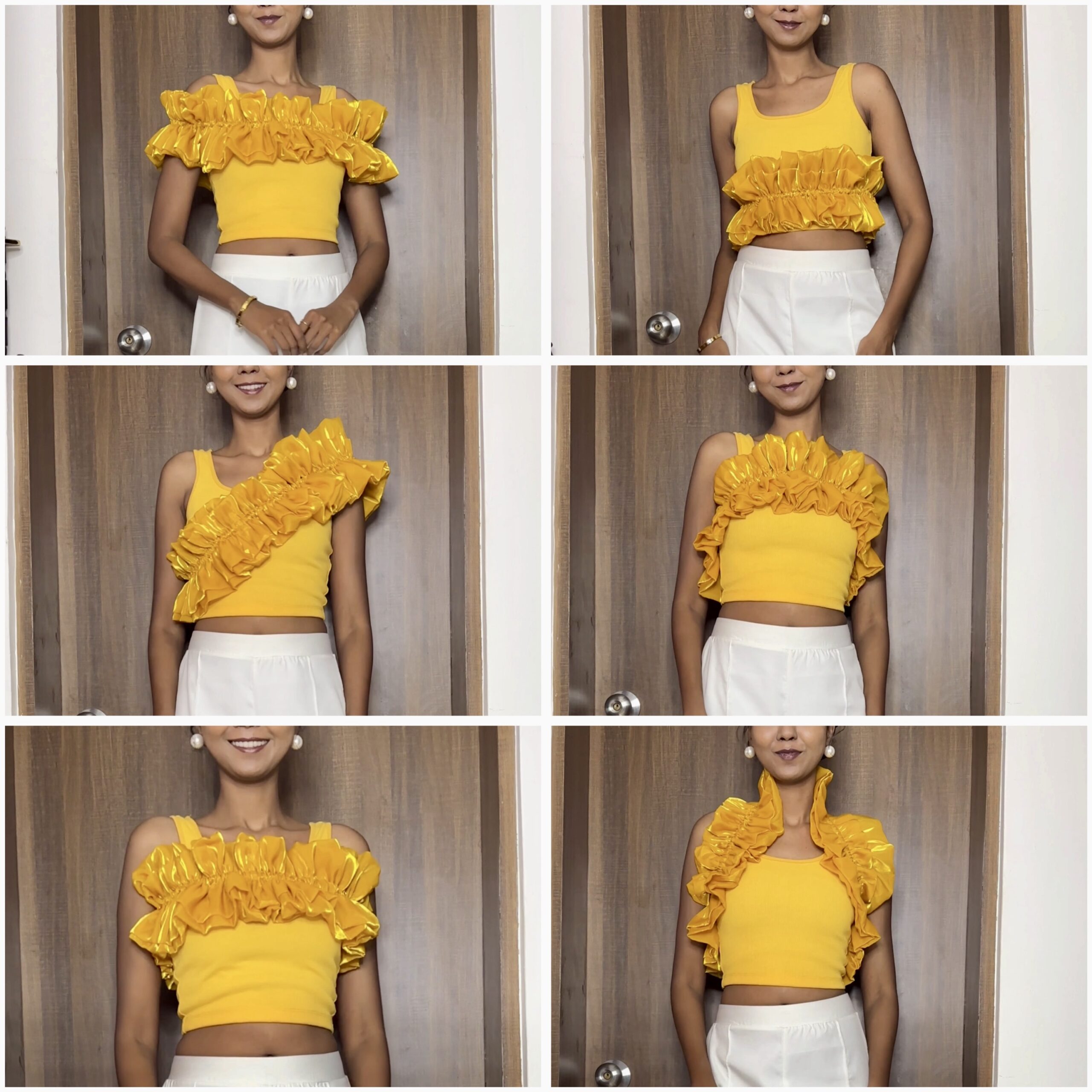 Yellow Detachable Ruffles