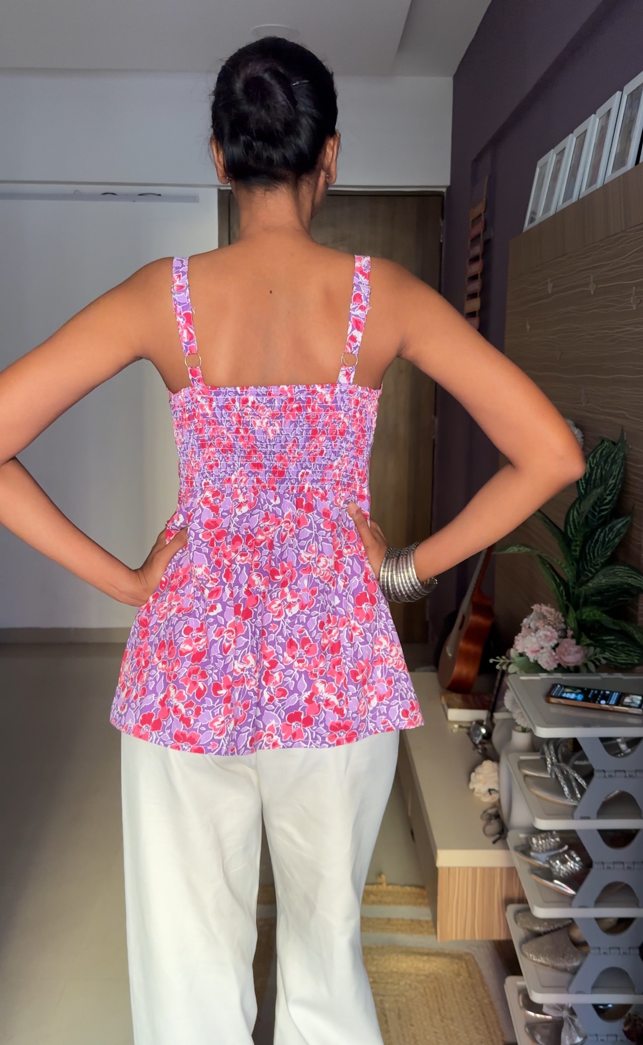 Floral Short Cotton Kurti