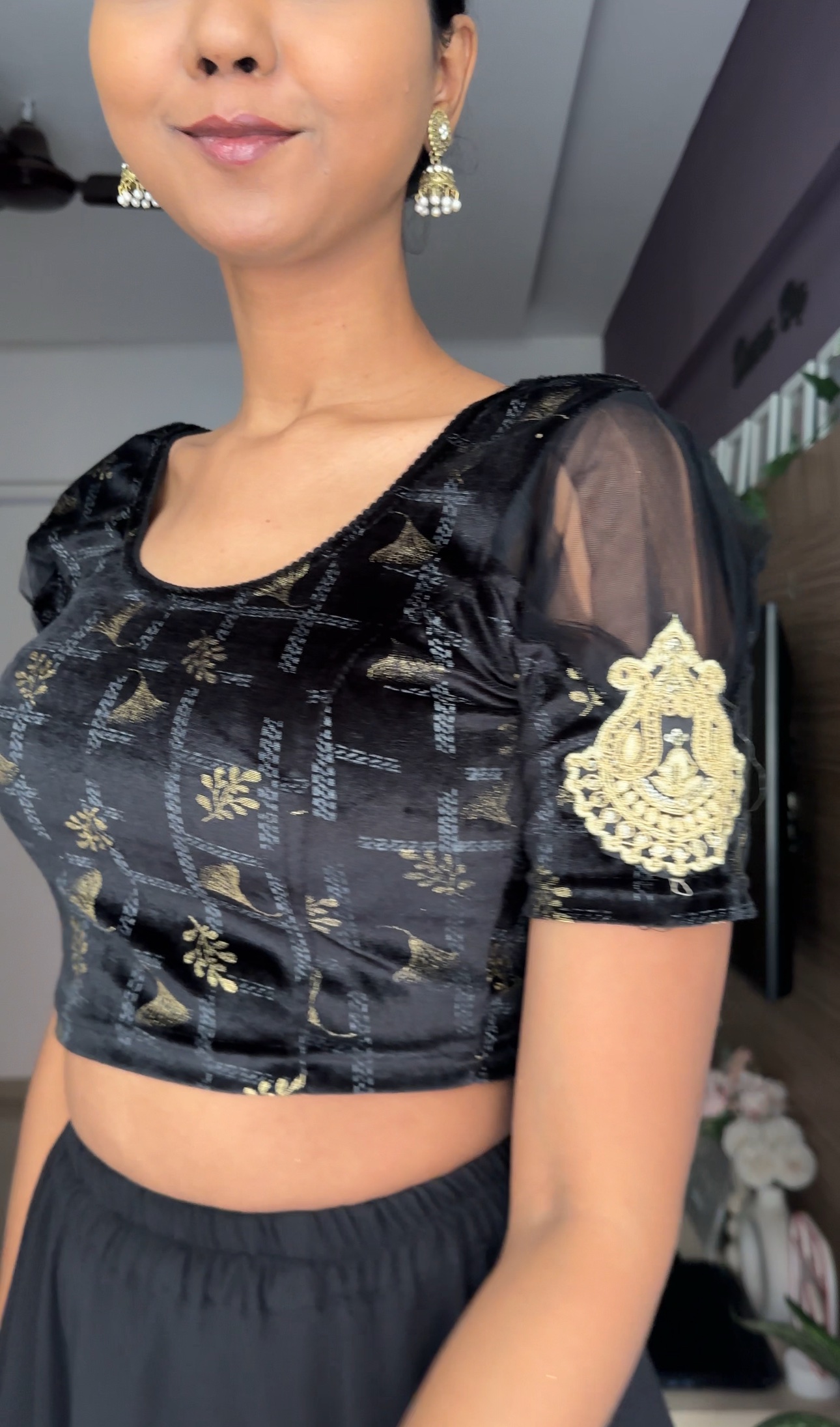 Premium Stretchable Black Blouse