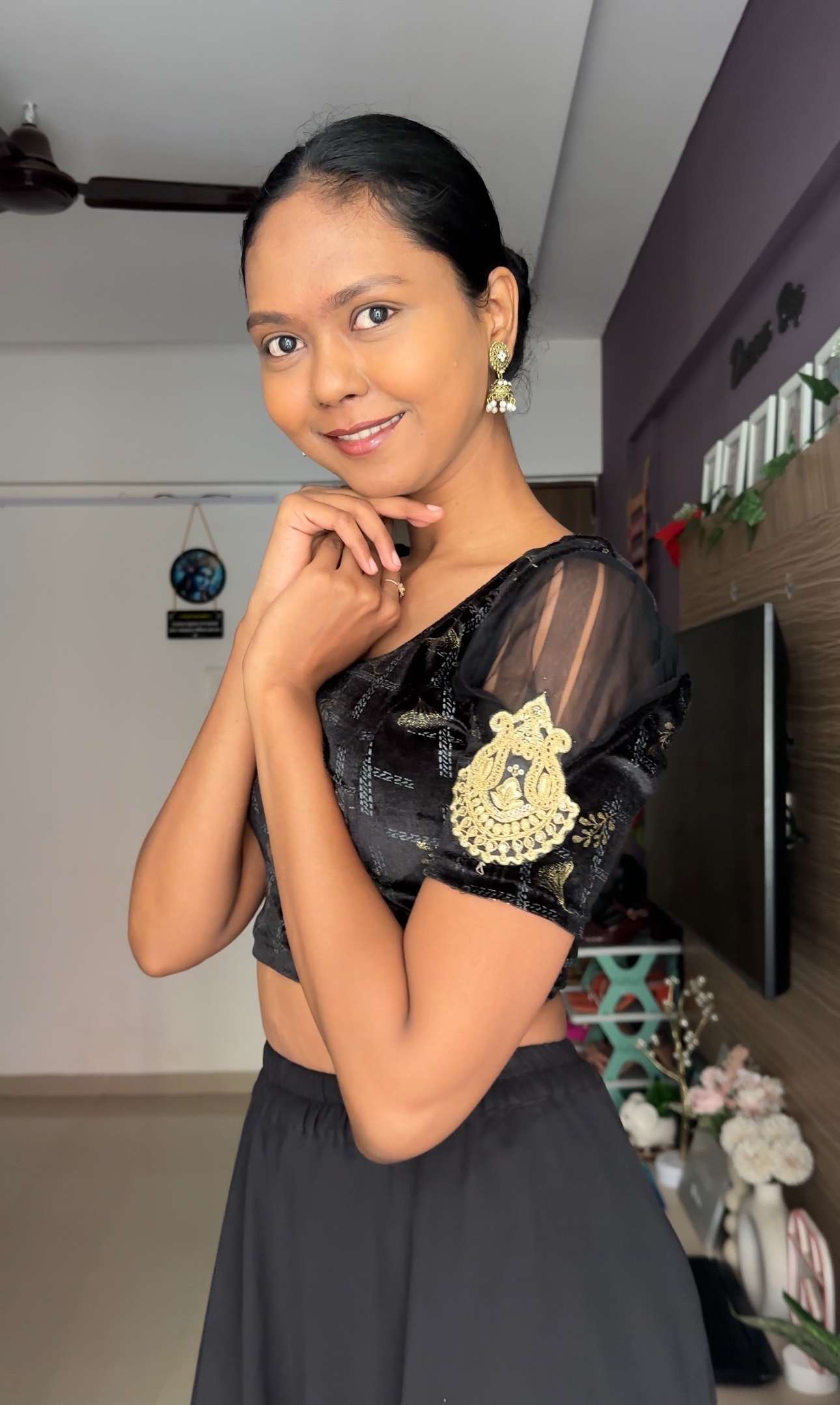 Premium Stretchable Black Blouse