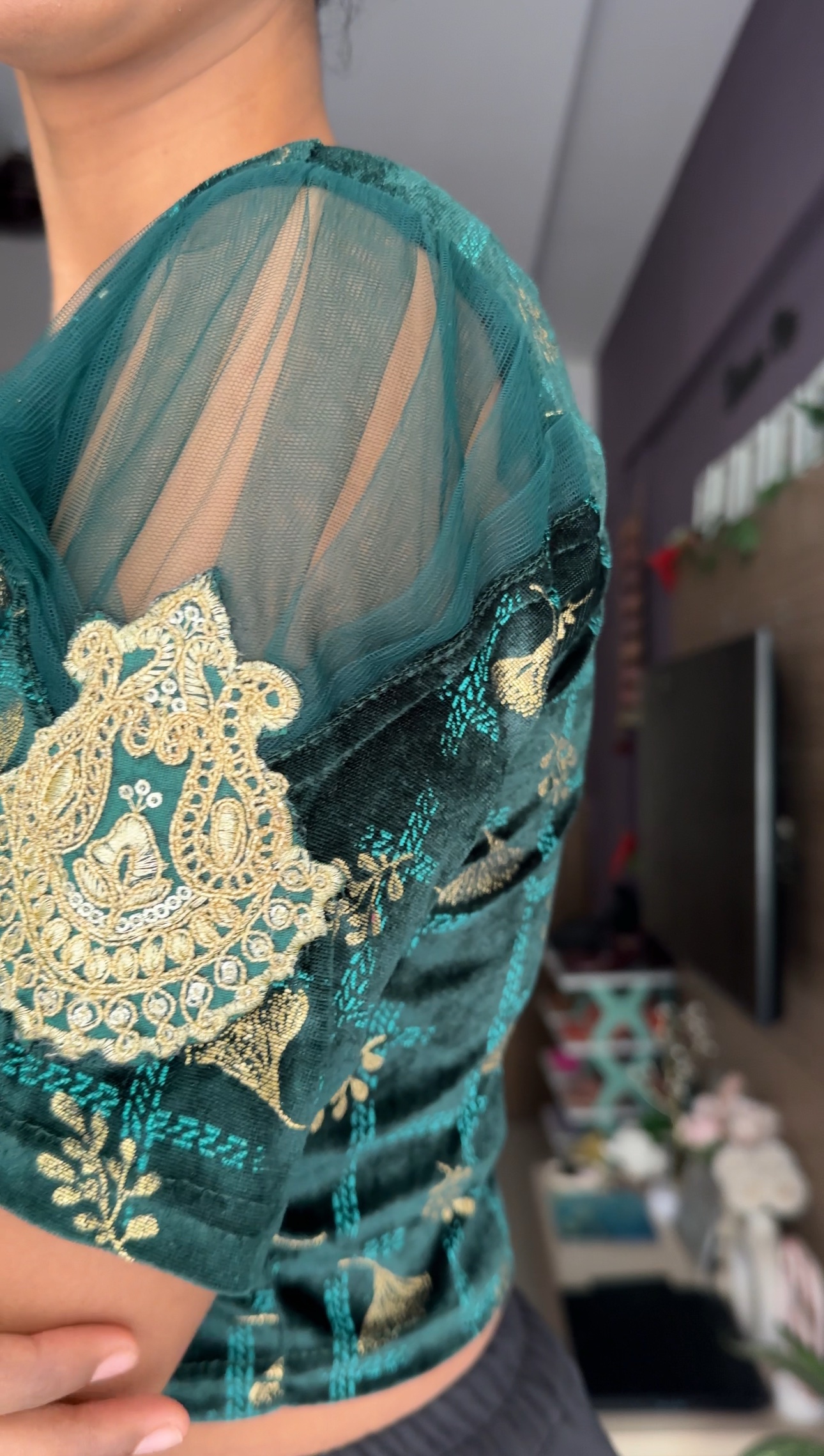 Green Stretchable Blouse