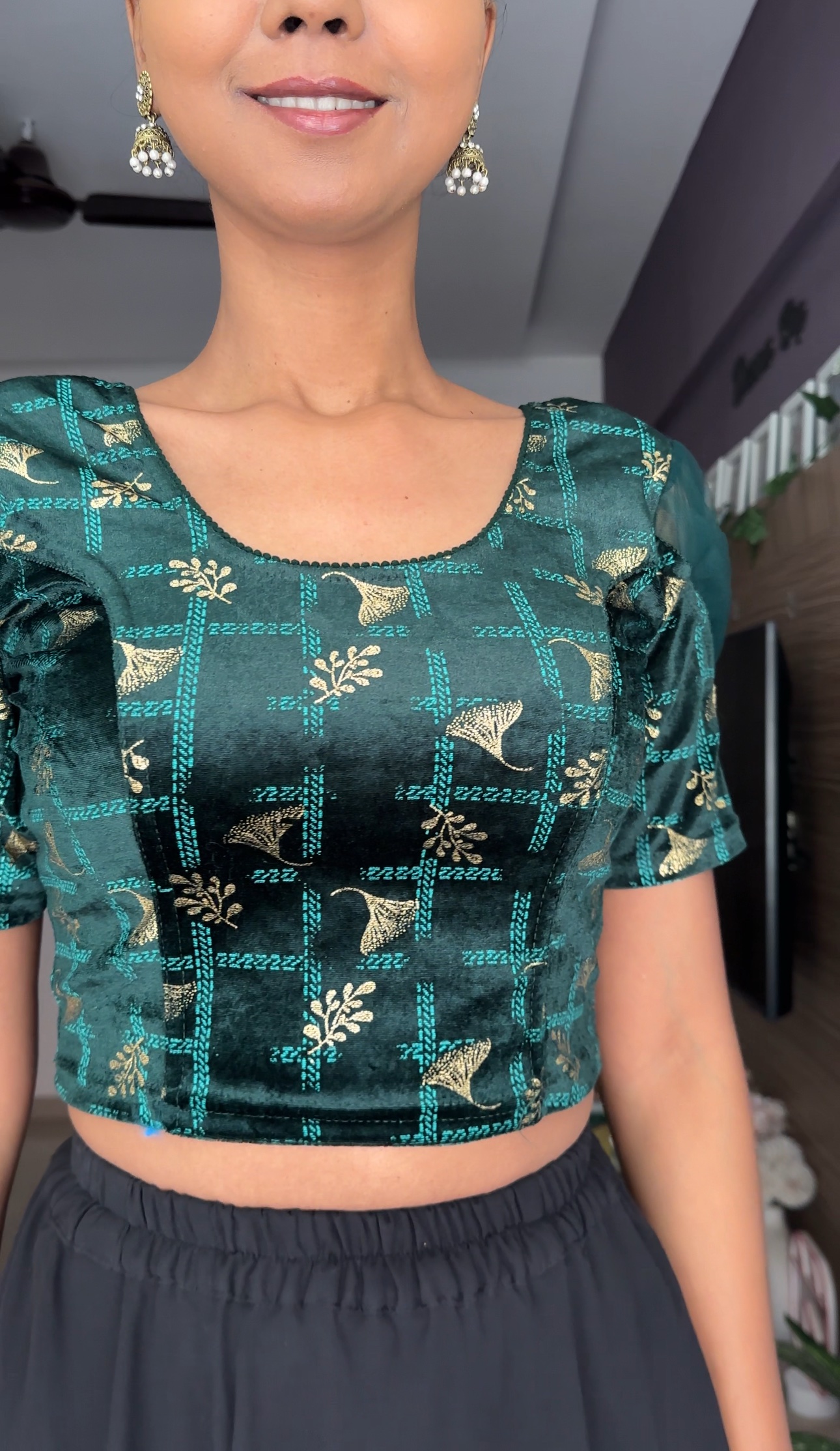 Green Stretchable Blouse