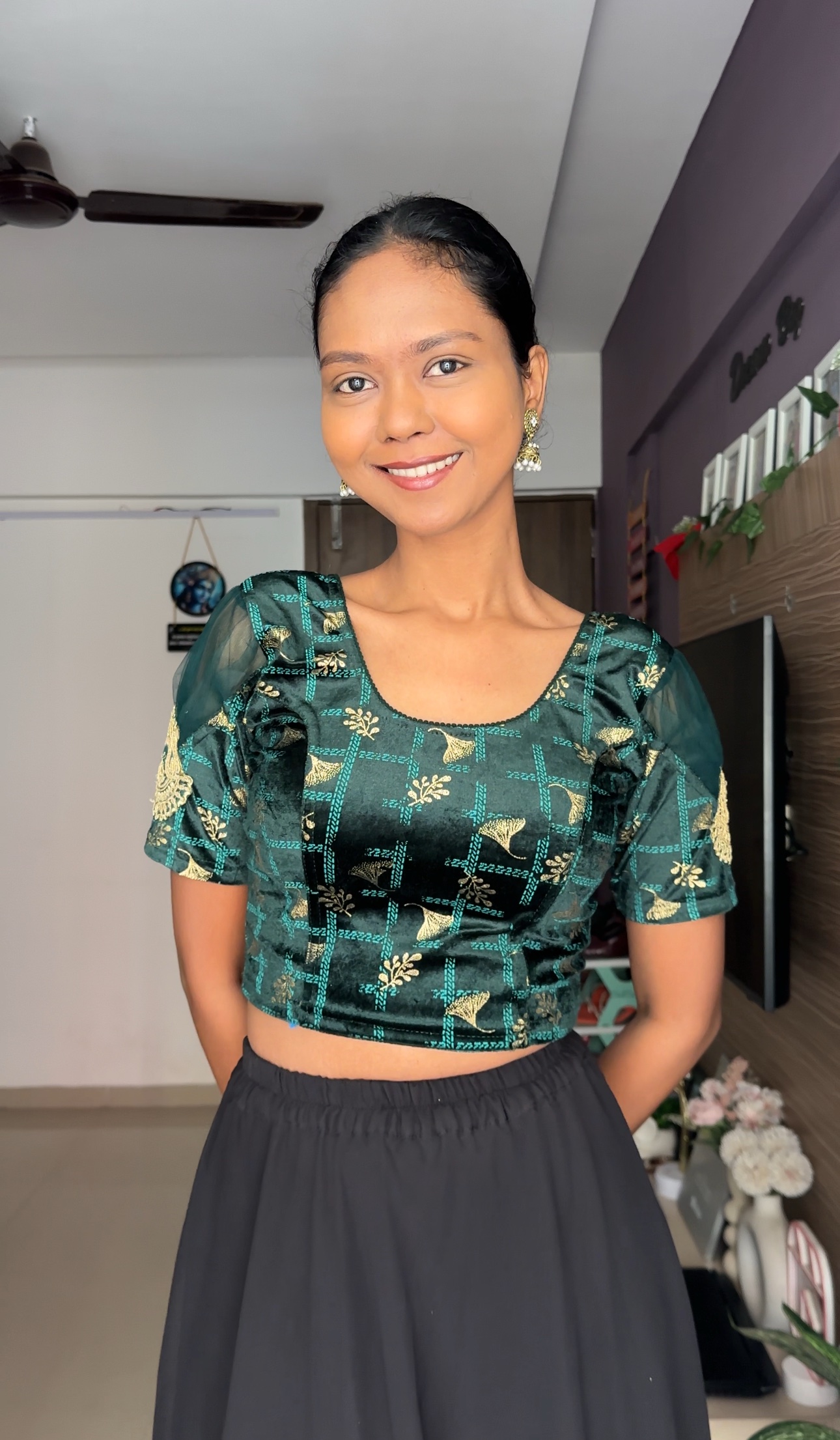Green Stretchable Blouse