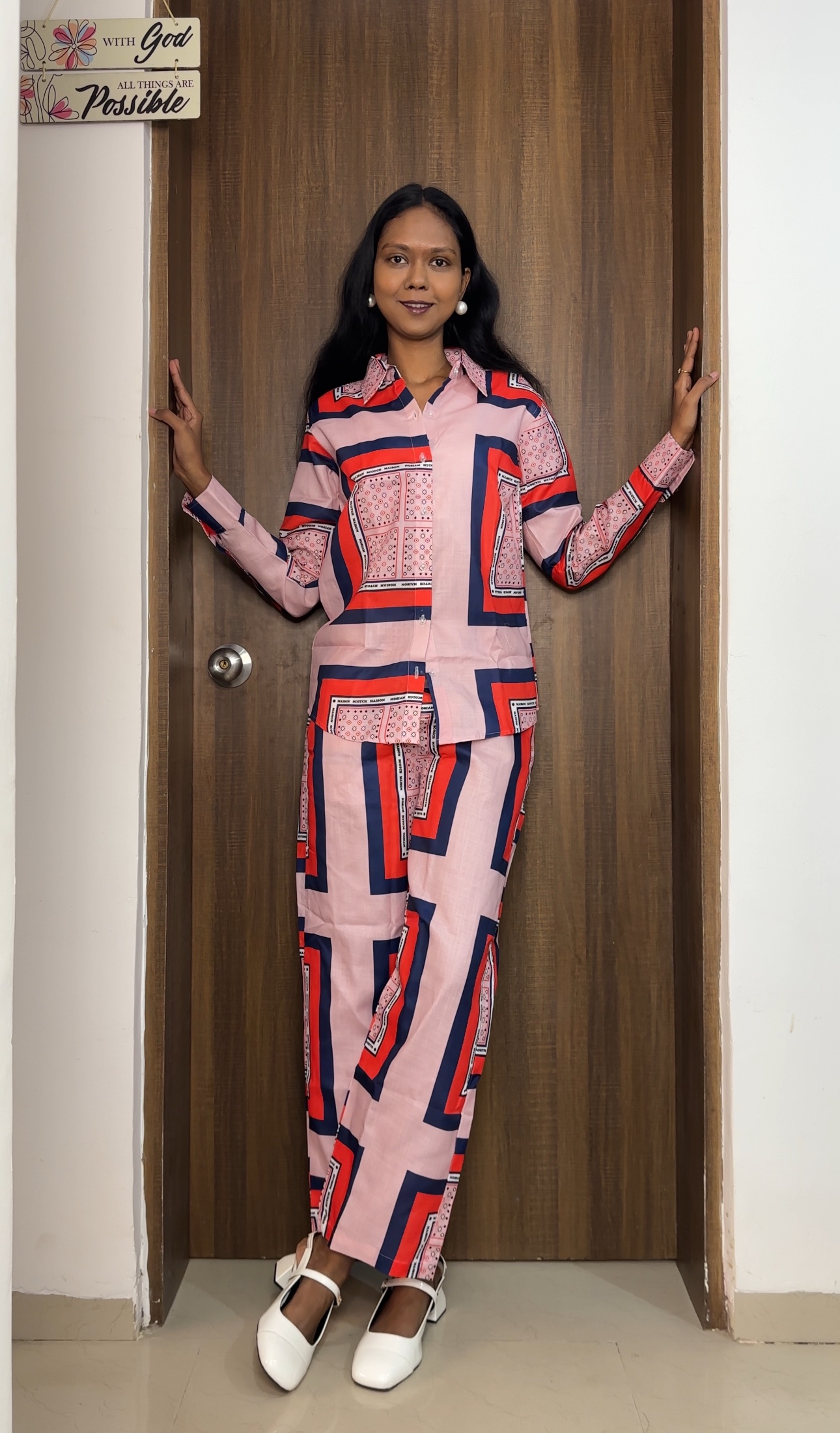 Red Design Co-ord Set