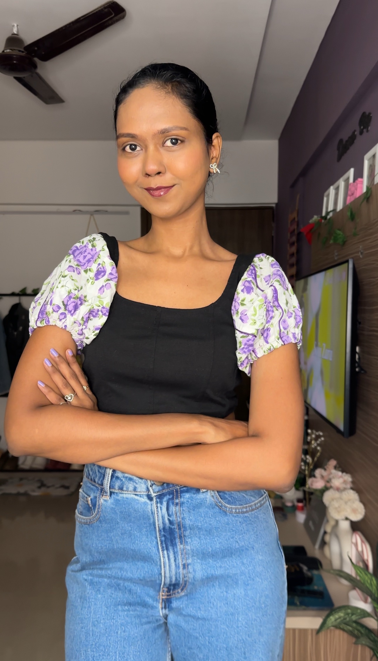 Floral Short Detachable Sleeves