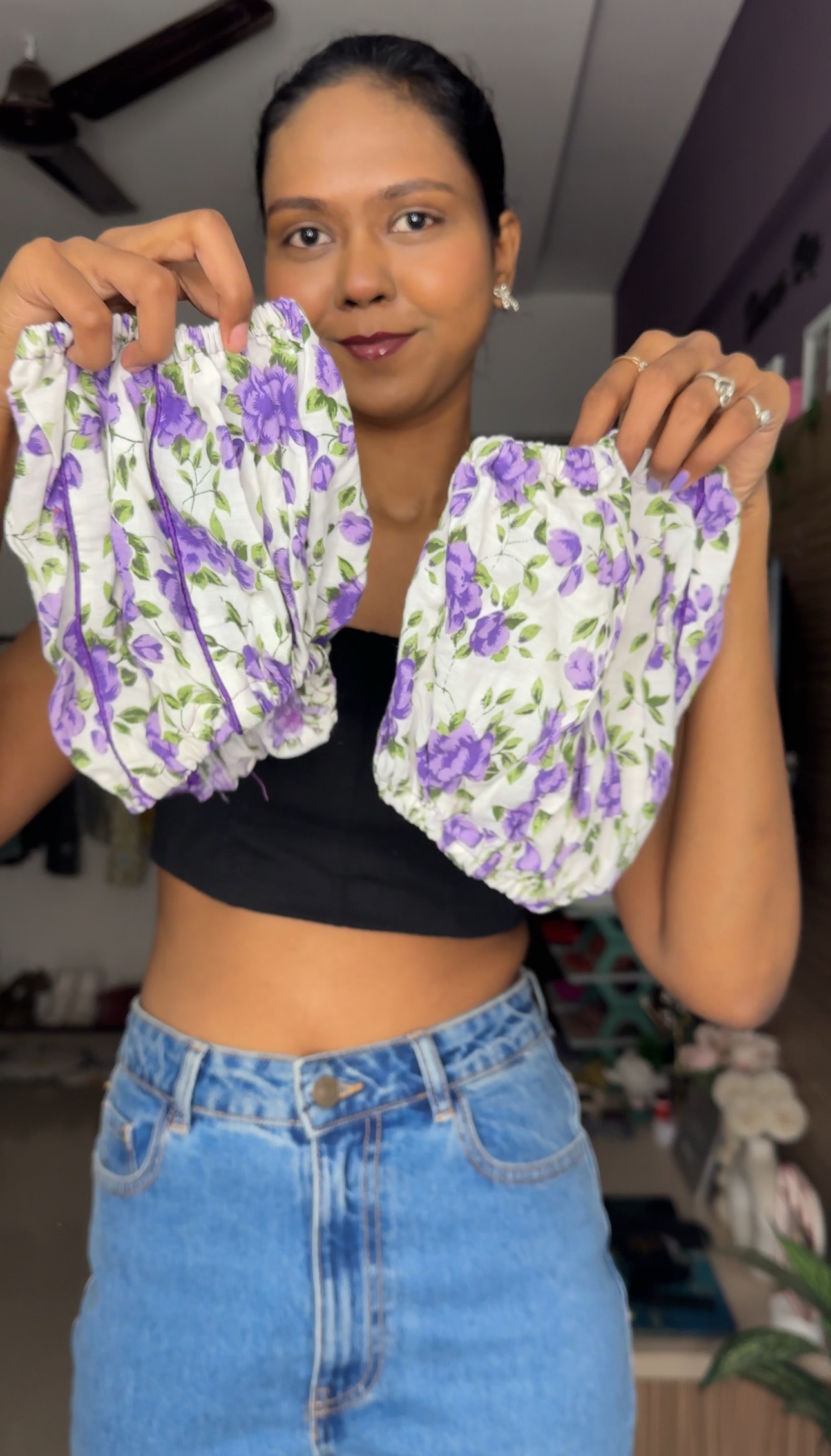 Floral Short Detachable Sleeves