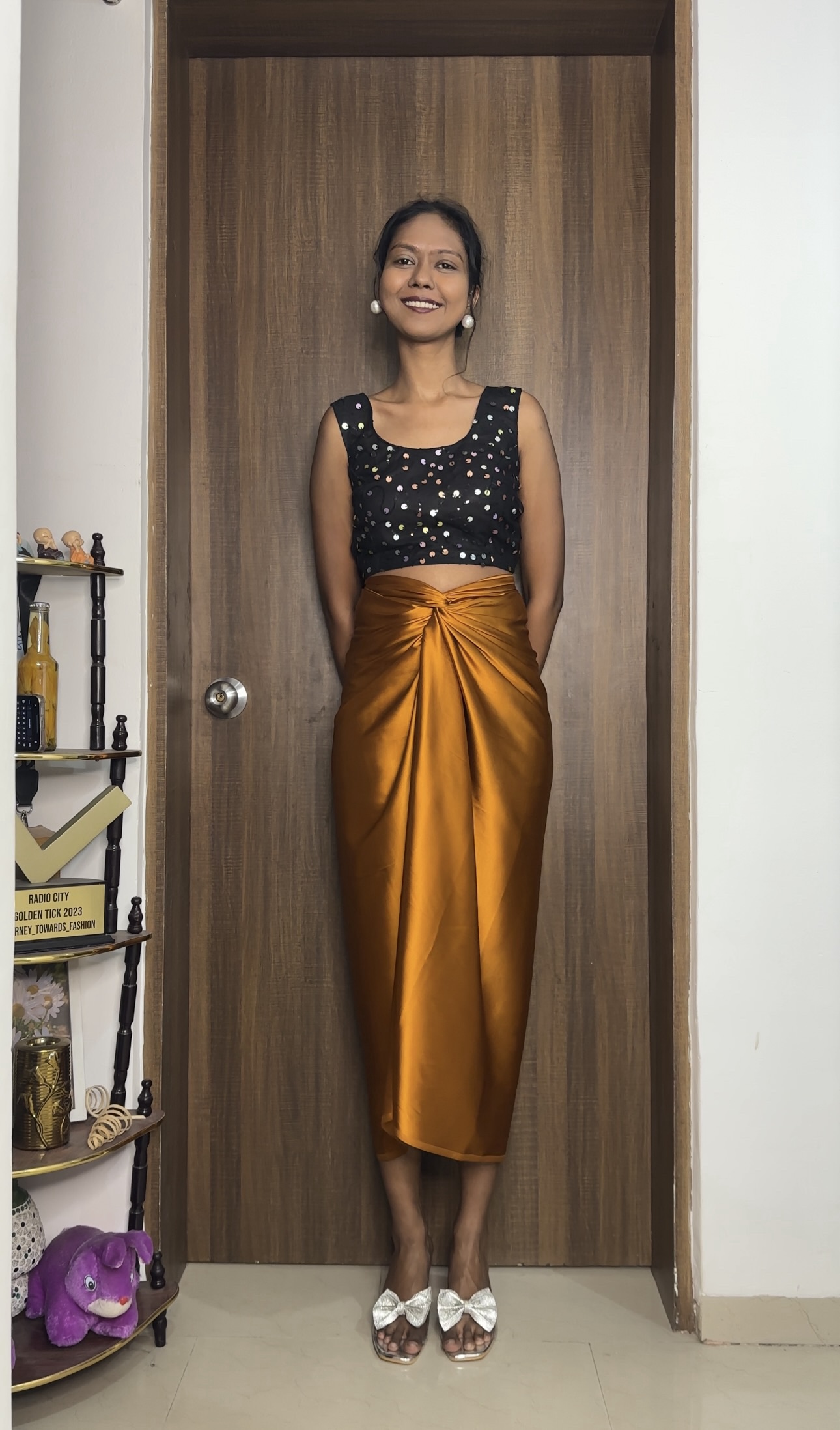 Dark Golden Satin Multiway Skirt
