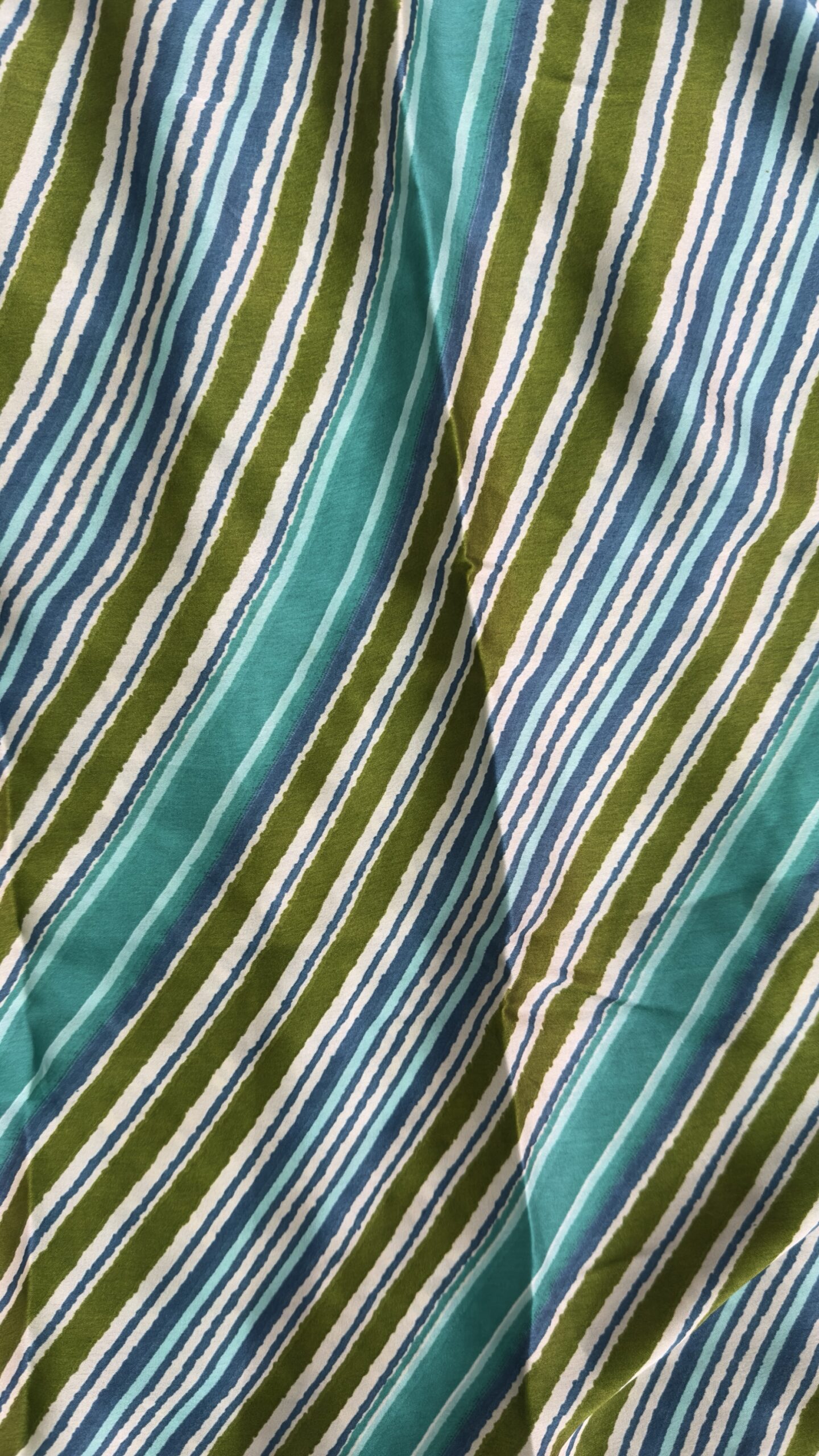 Green Strips print satin multiway skirt