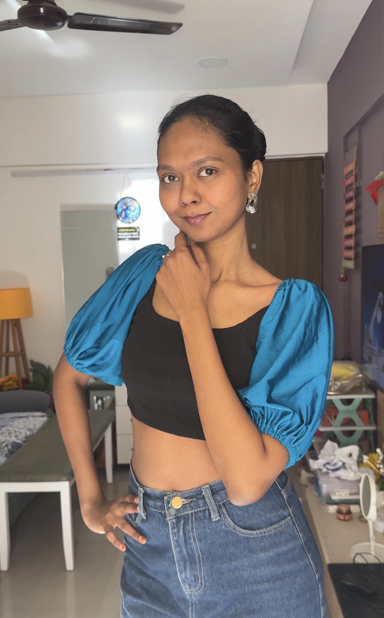 Teal Stretchable Lycra Sleeves