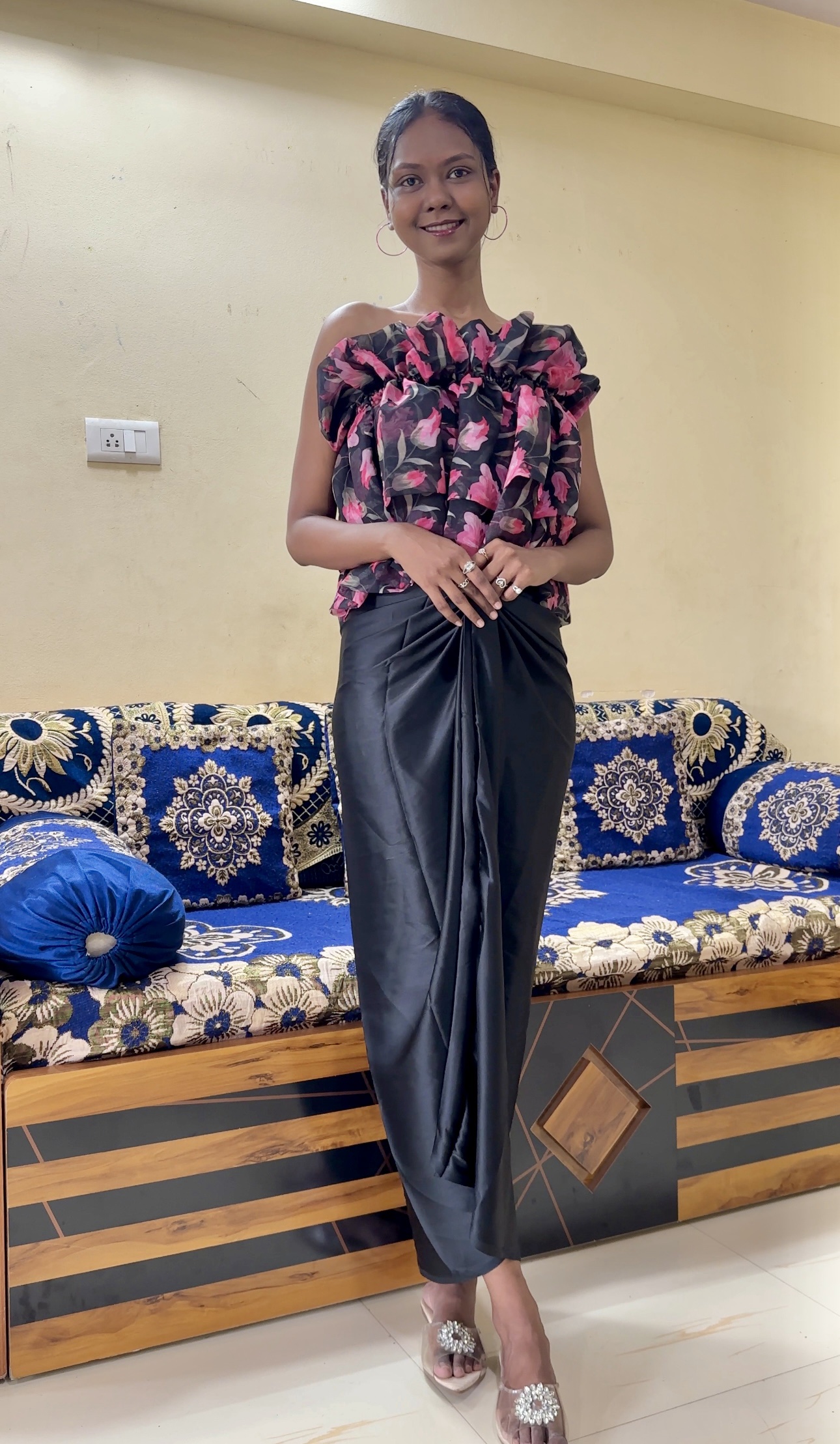 Floral Organza Multistyle Top