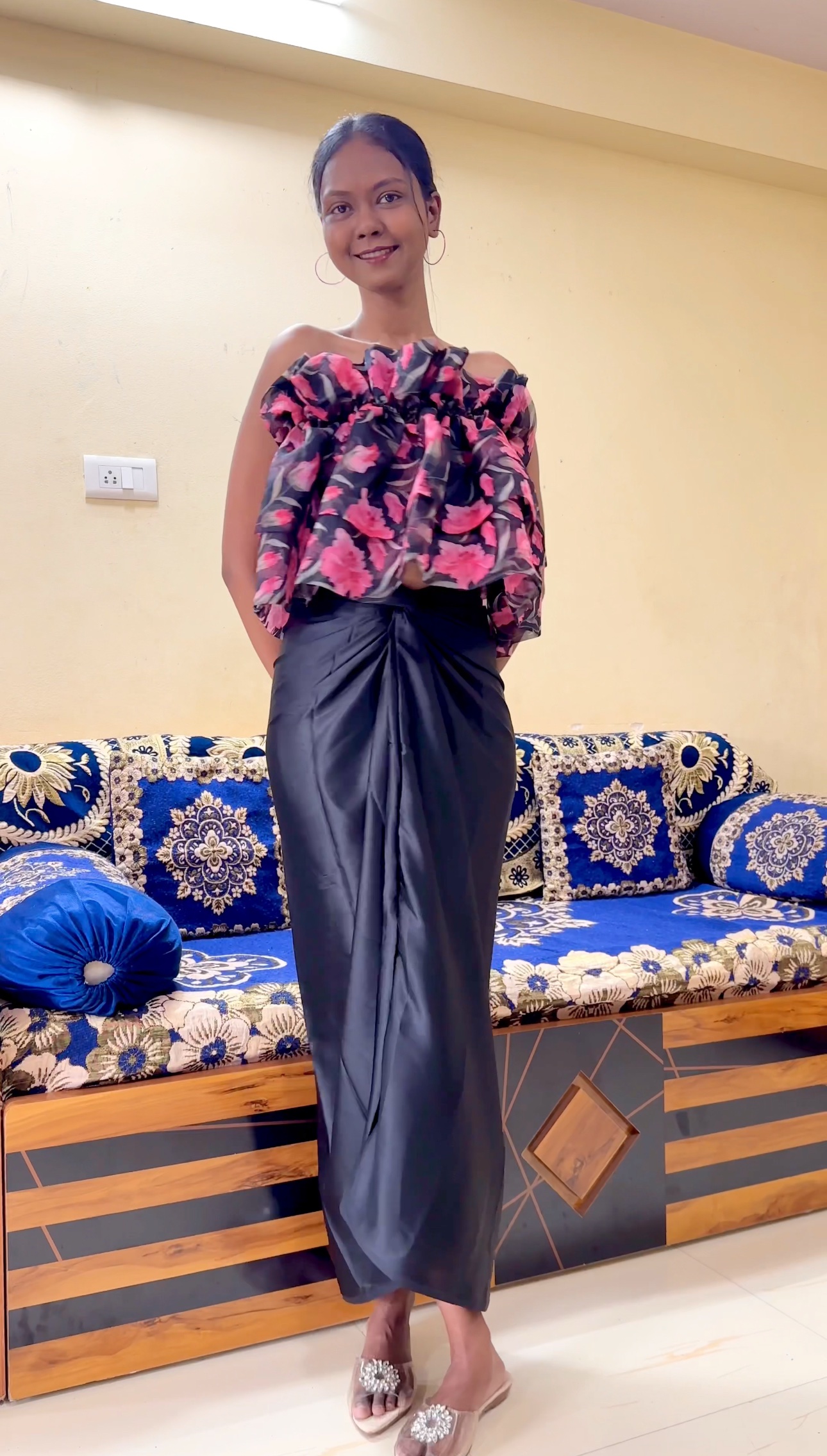 Floral Organza Multistyle Top