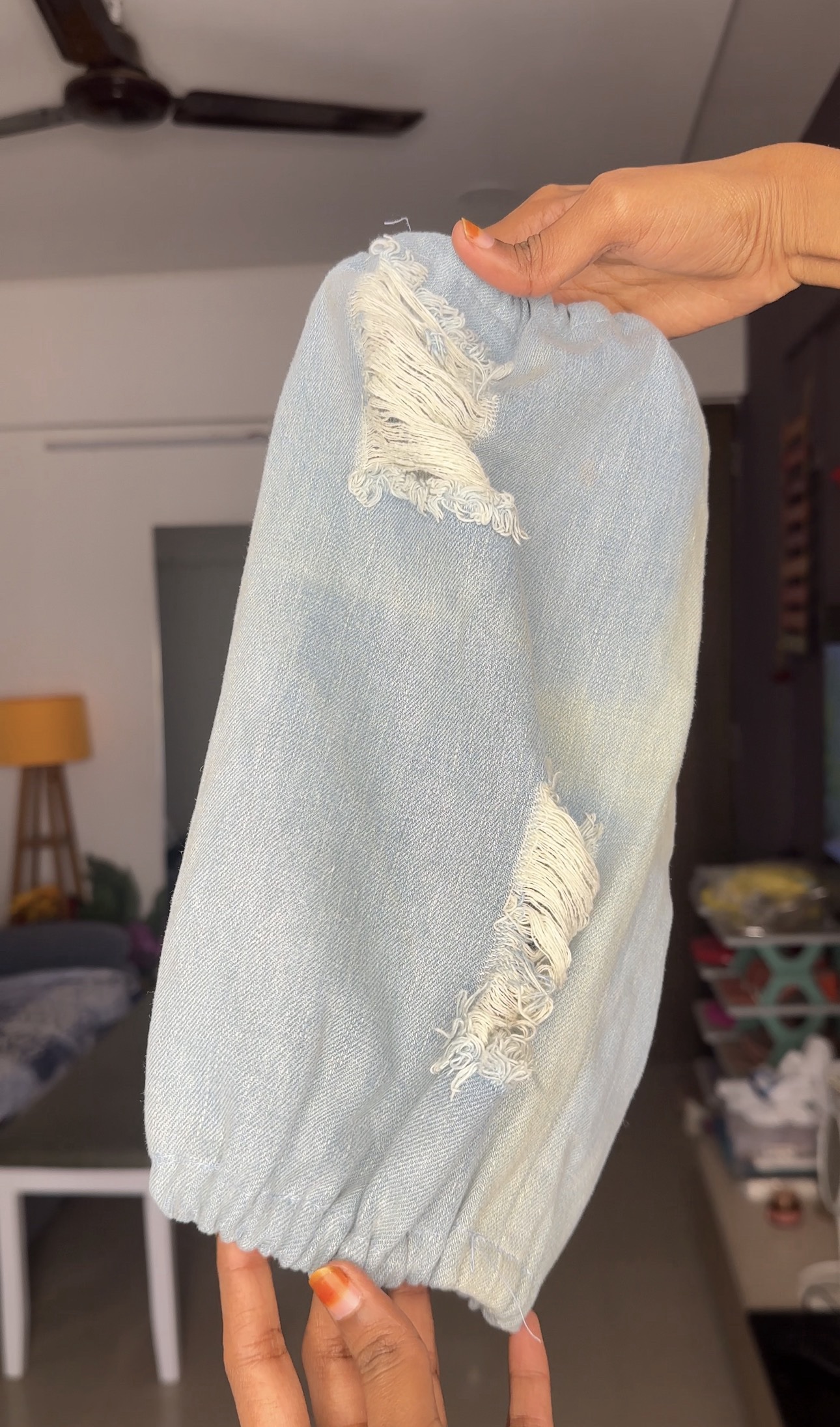 Ribbed Denim Sleeves