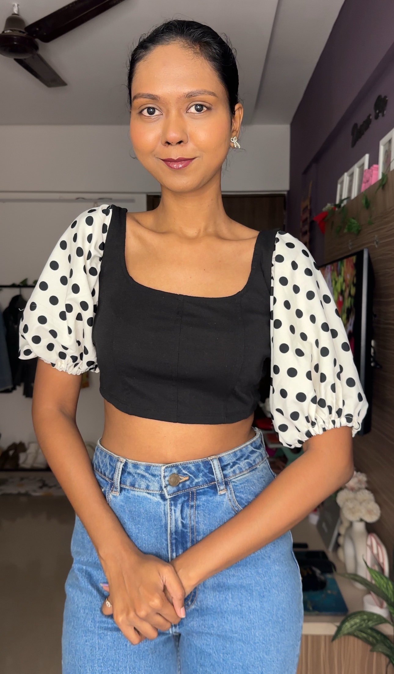 Polka Dot Shorts Sleeves