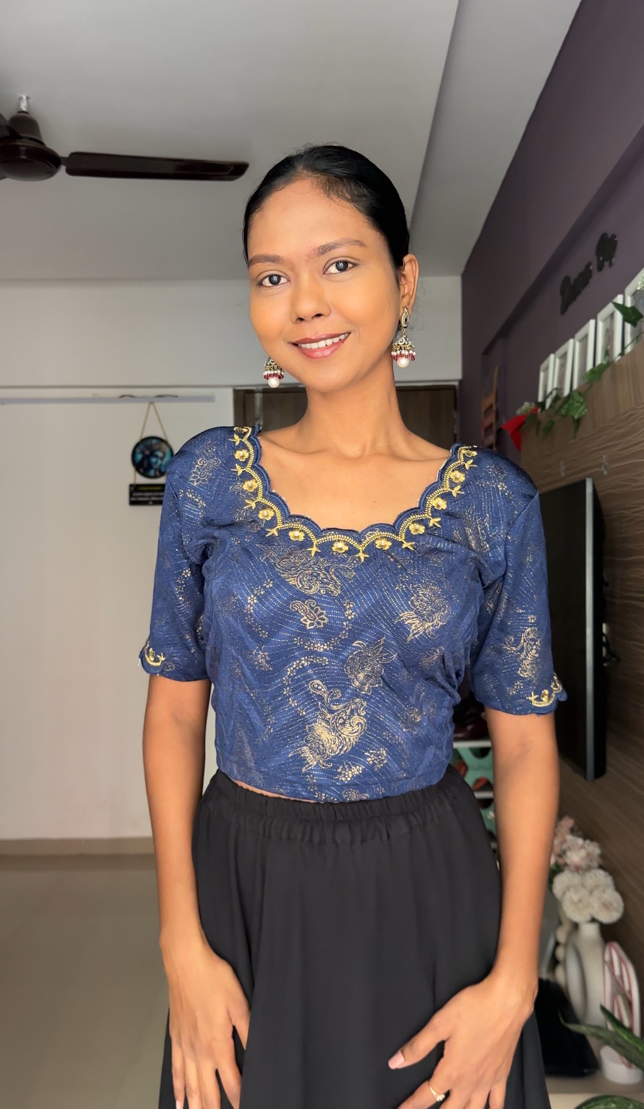 Premium Quality Navi Blue Blouse