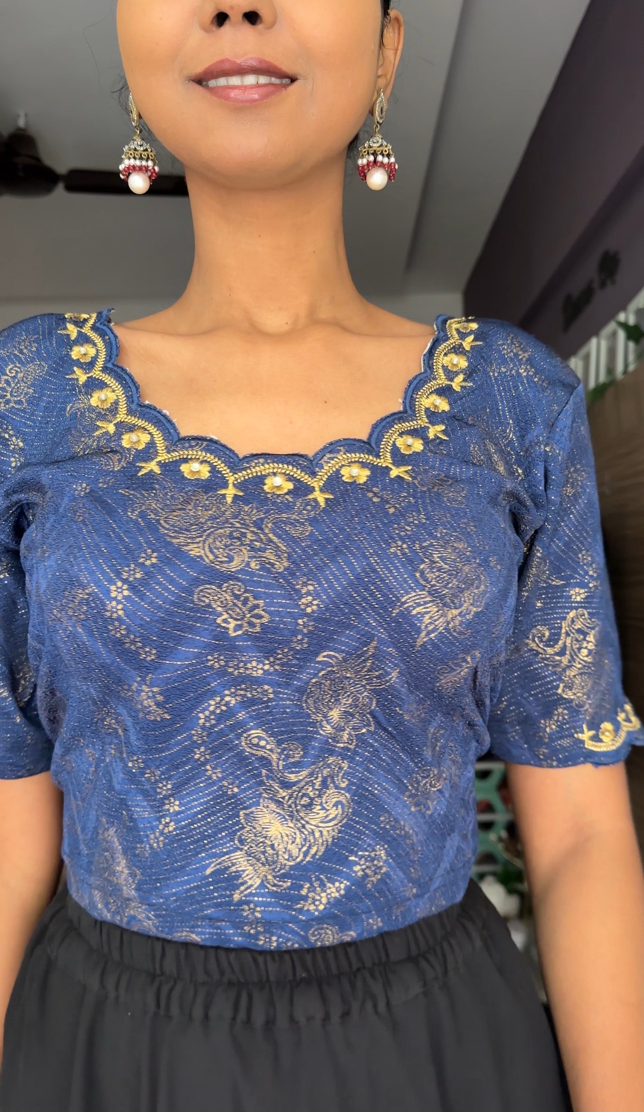 Premium Quality Navi Blue Blouse