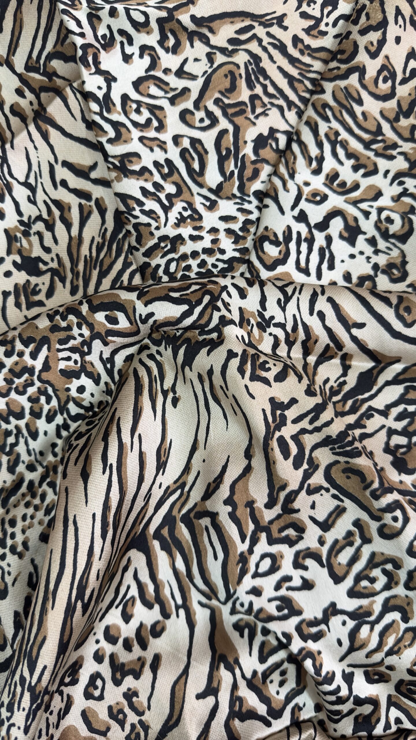 Mixed Animal print satin multiway skirt