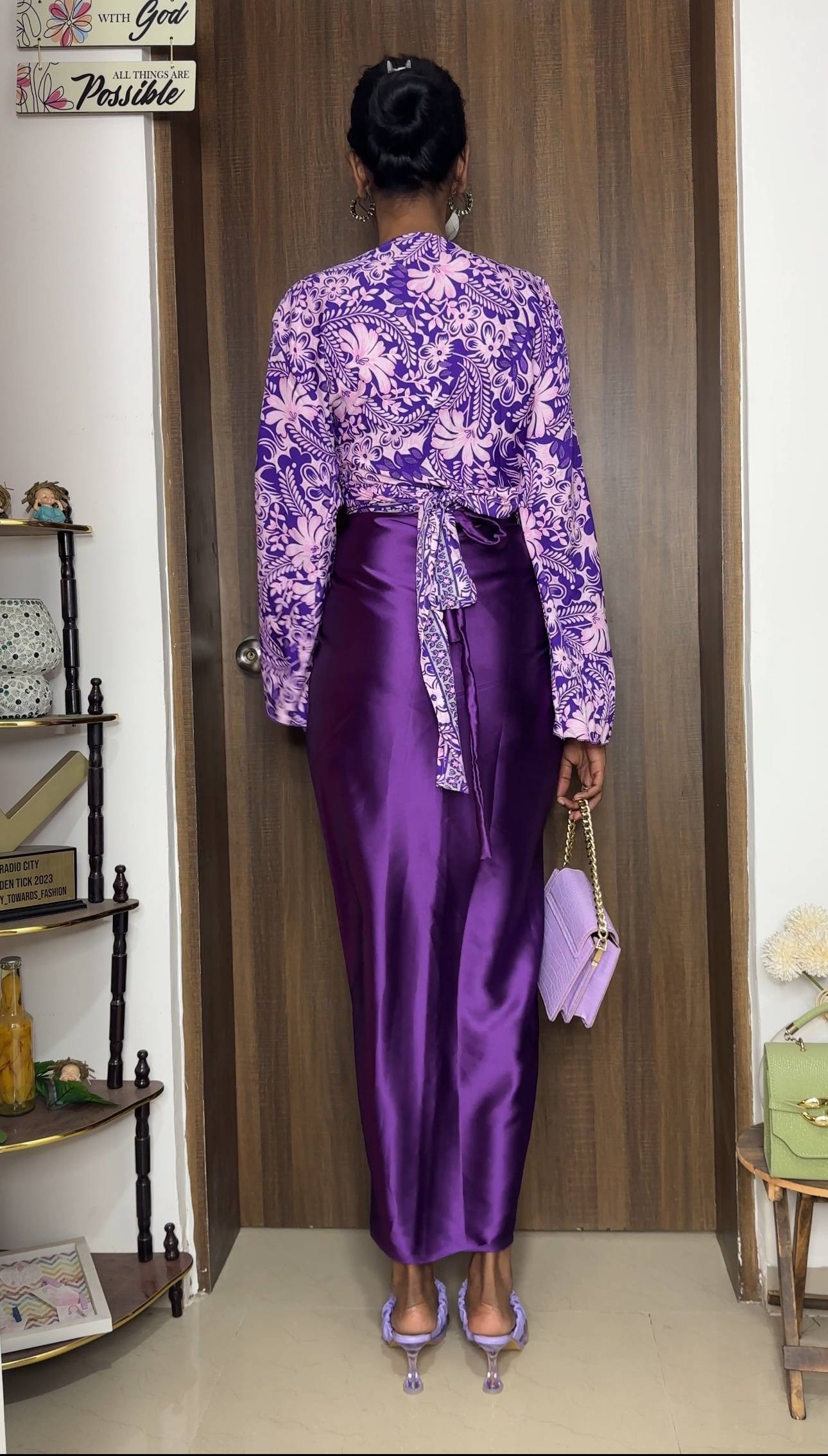 Purple Satin multiway skirt