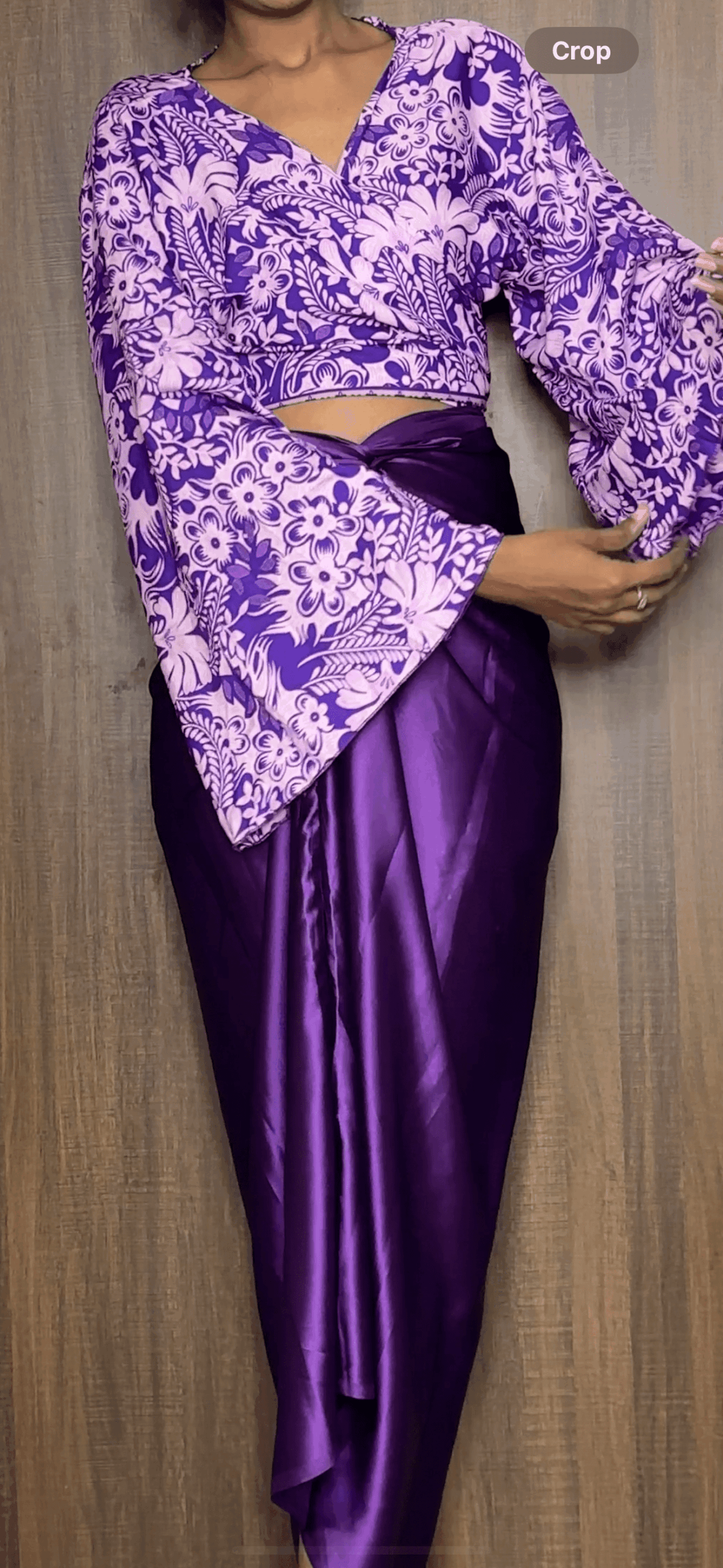 Purple Satin multiway skirt