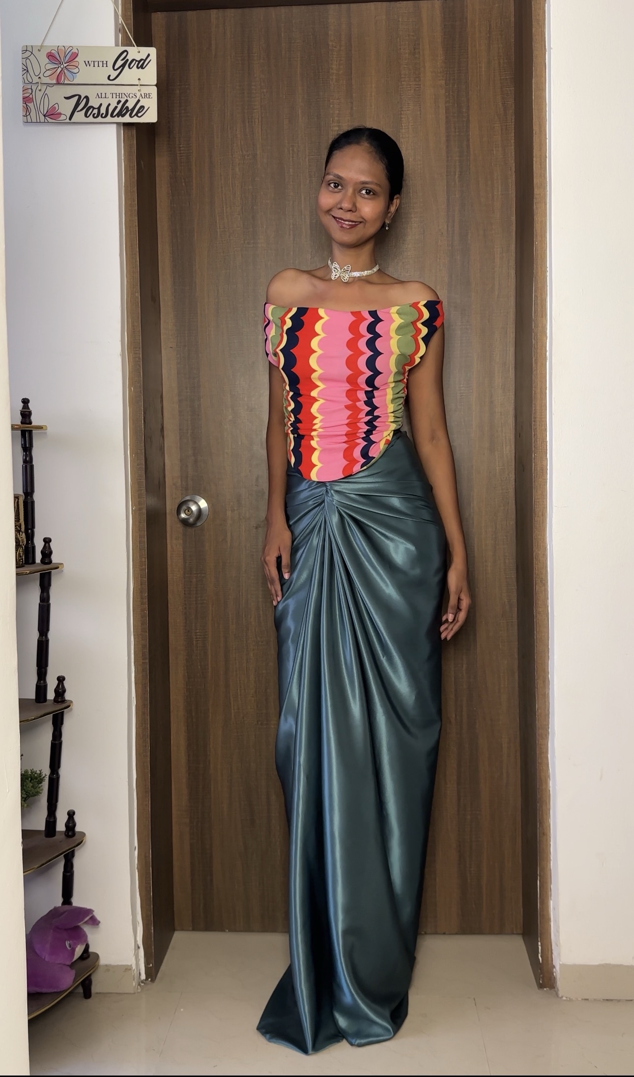 Shady Glade Satin Long Multiway Skirt