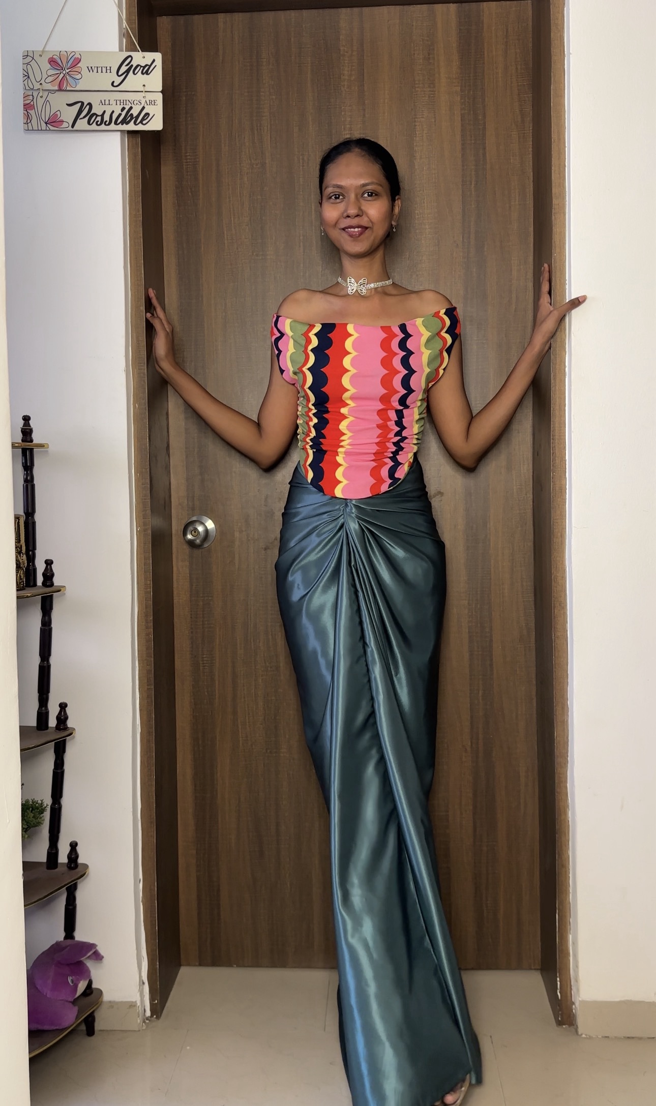 Shady Glade Satin Long Multiway Skirt