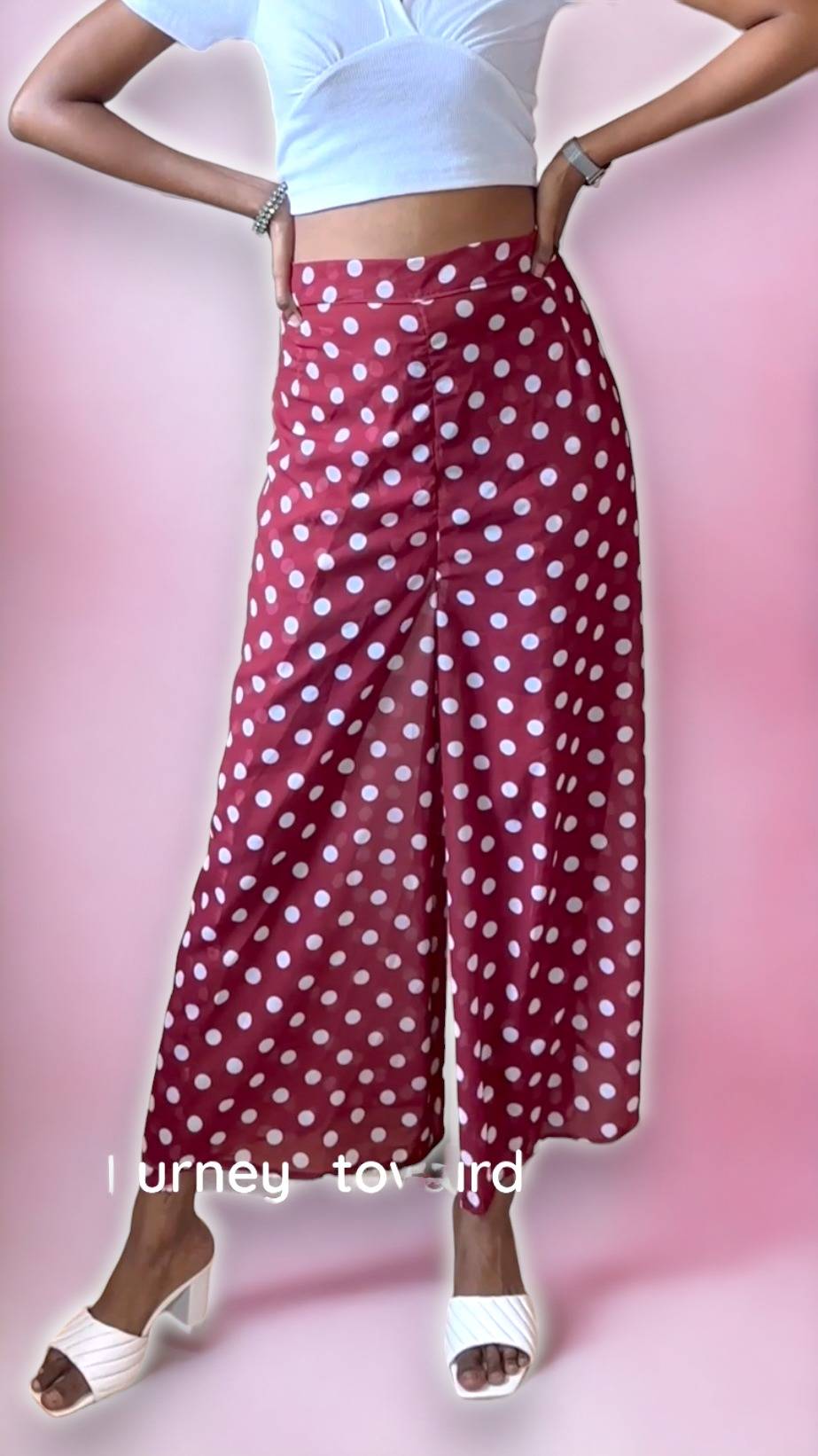Polka Dots Georgette Wrap Pants