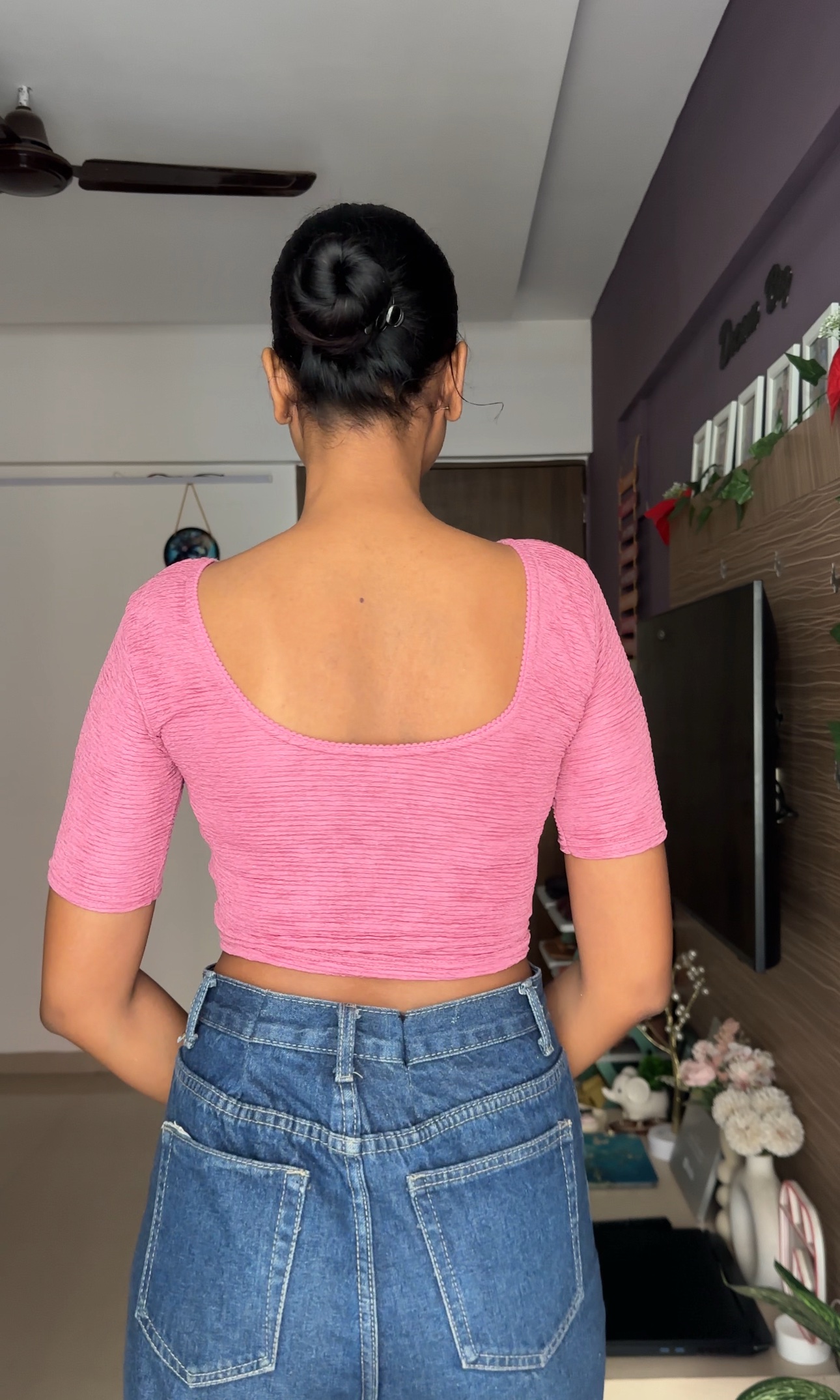 Pink Stretchable Blouse