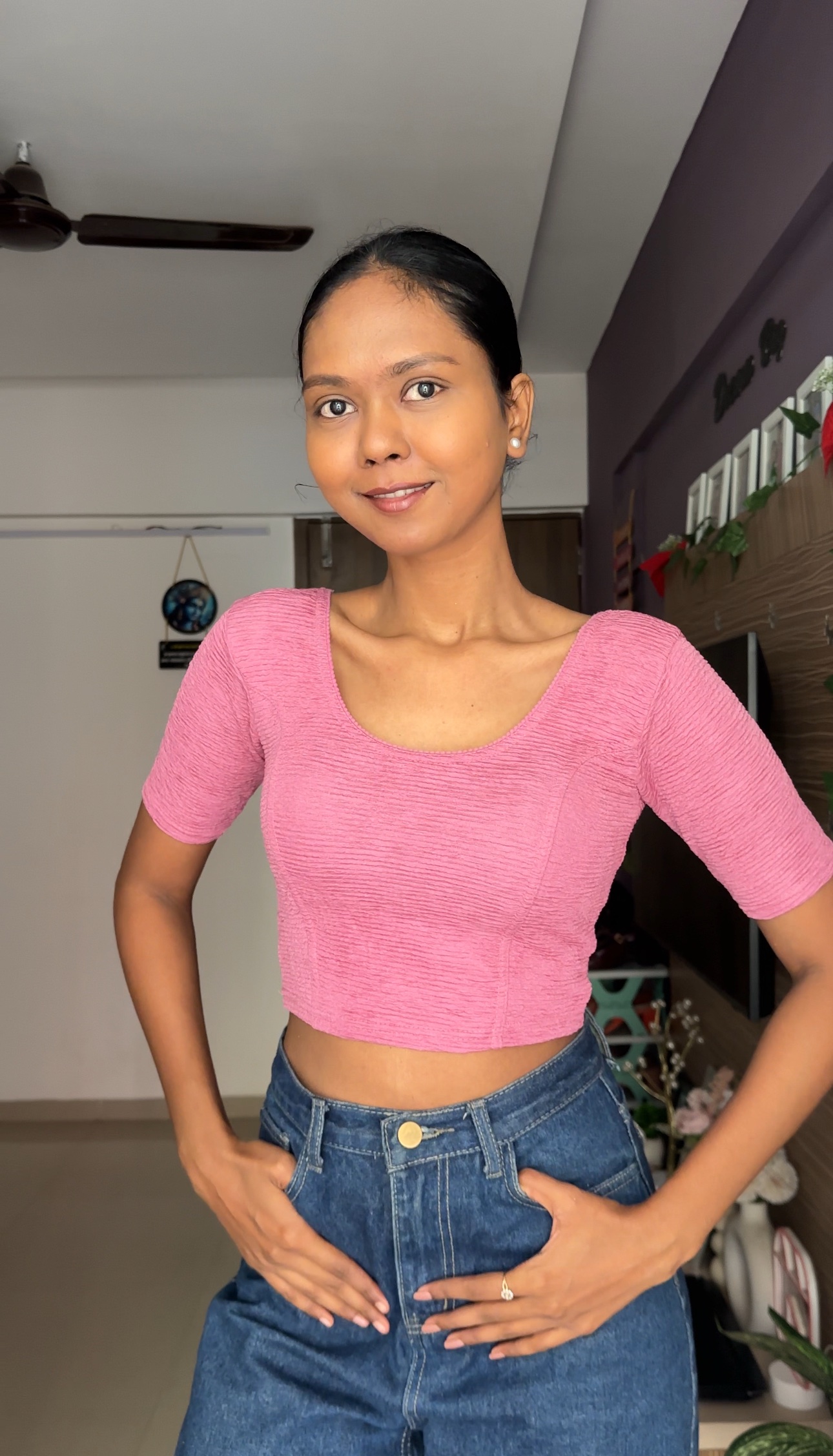 Pink Stretchable Blouse