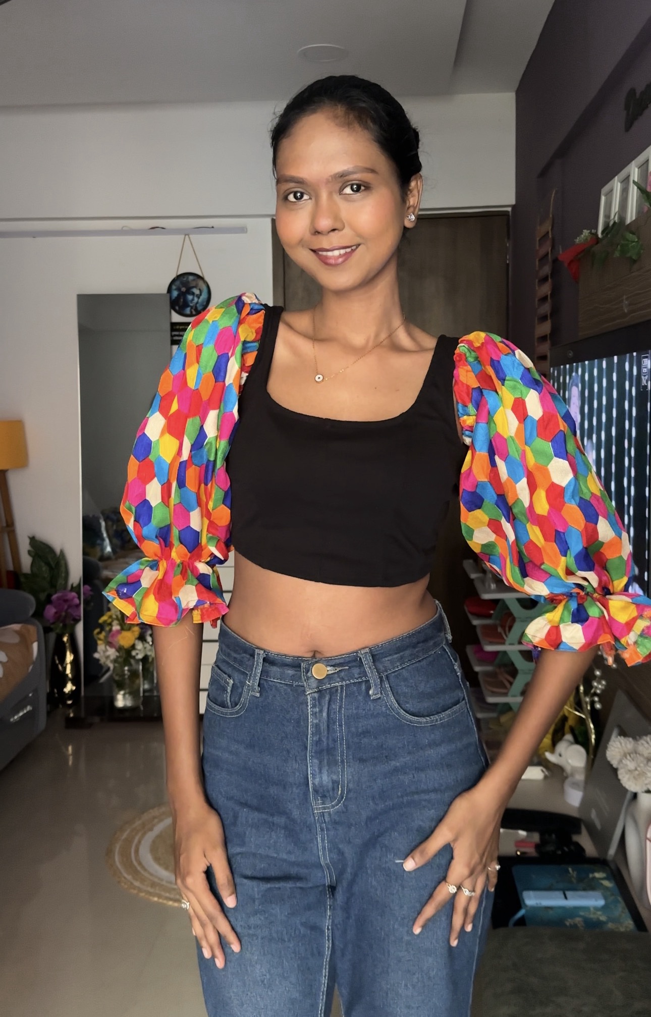 Colourful Puff Sleeves