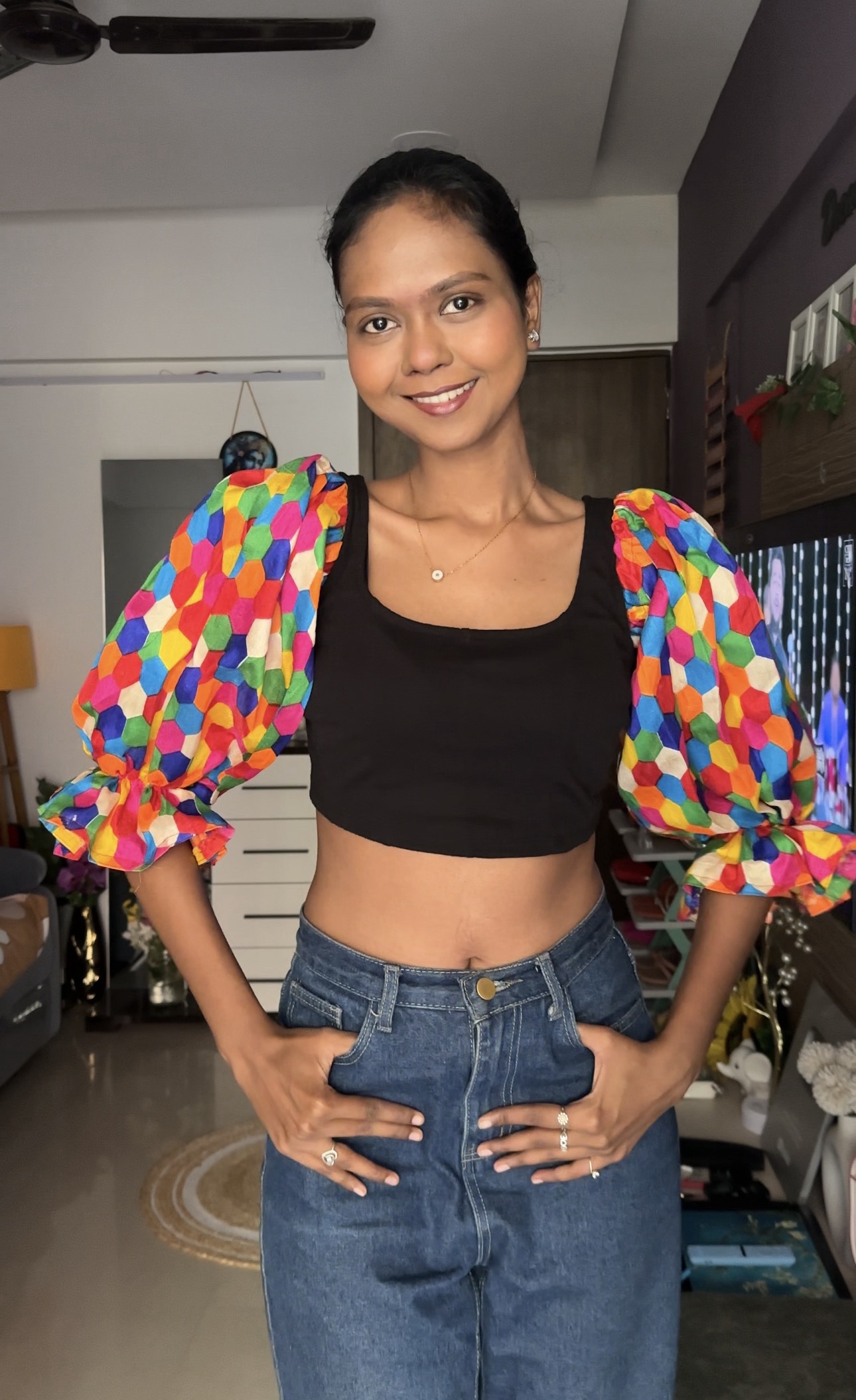 Colourful Puff Sleeves