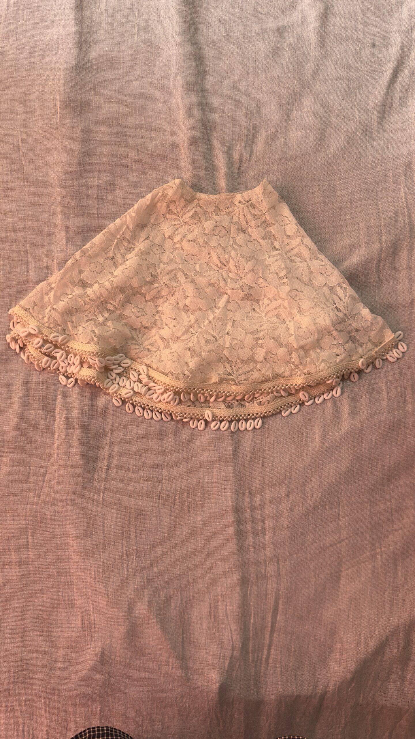 White Brasso Cowri Shell Cape