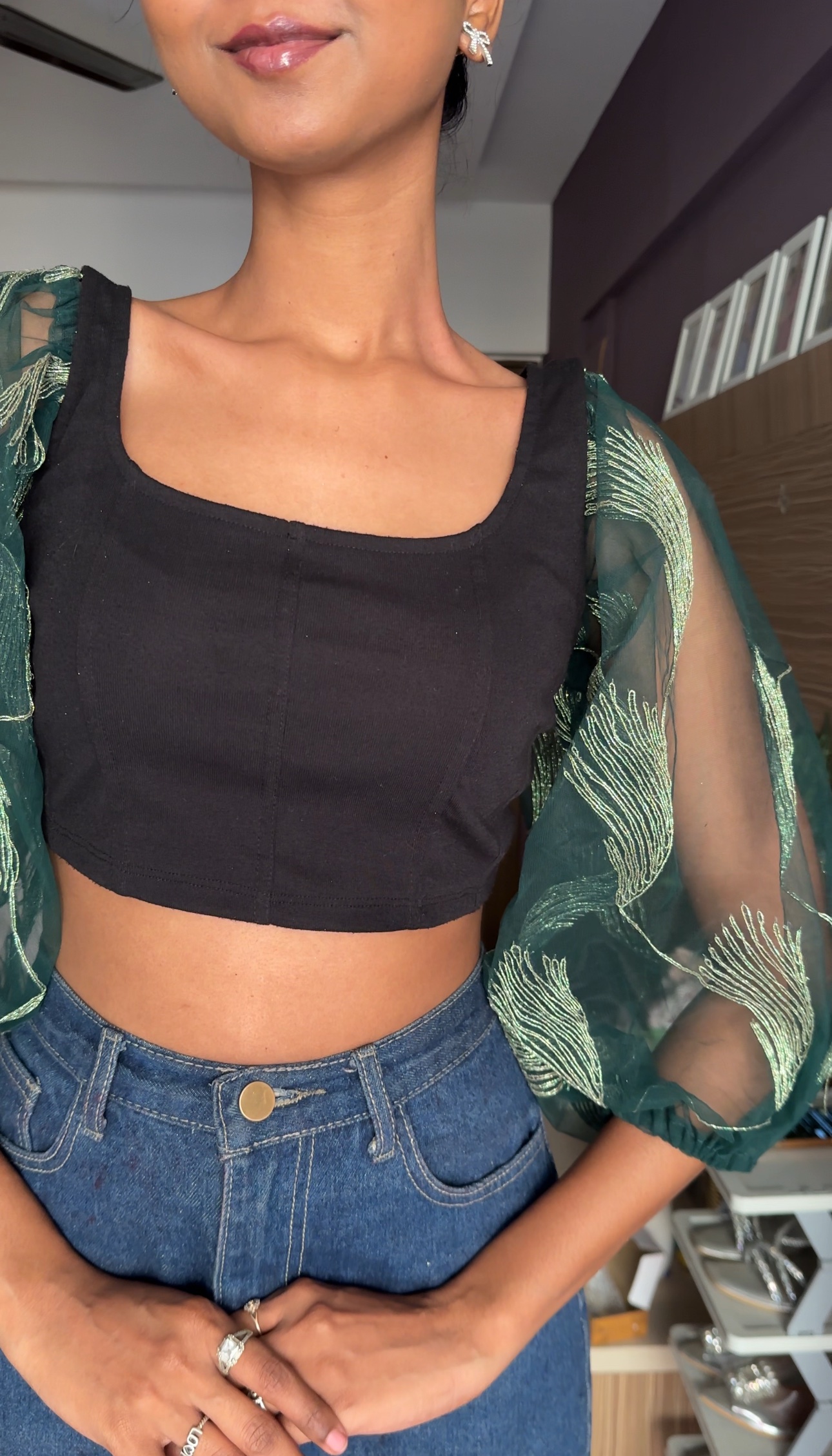 Green Shimmer Sleeves
