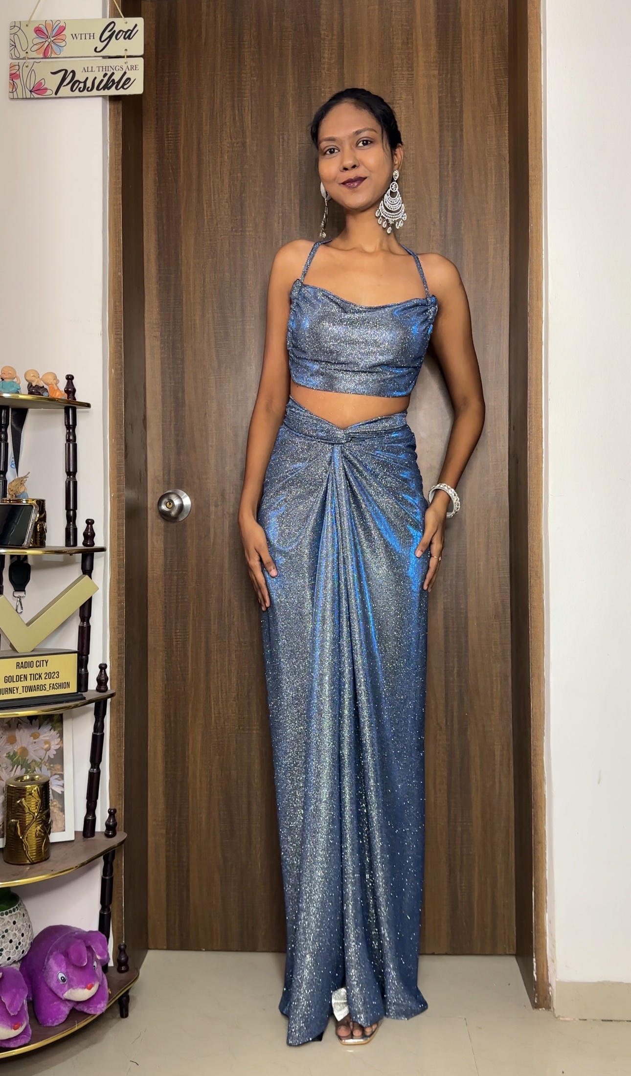 Light Blue Reversible Skirt
