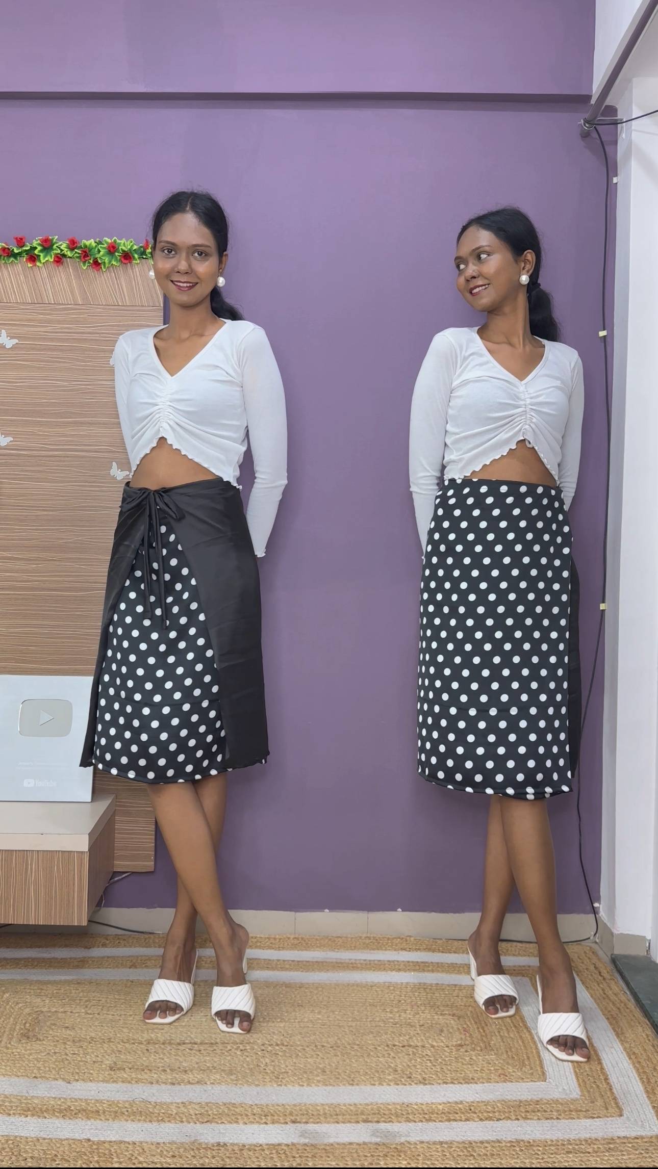 Two Side Satin Skirt