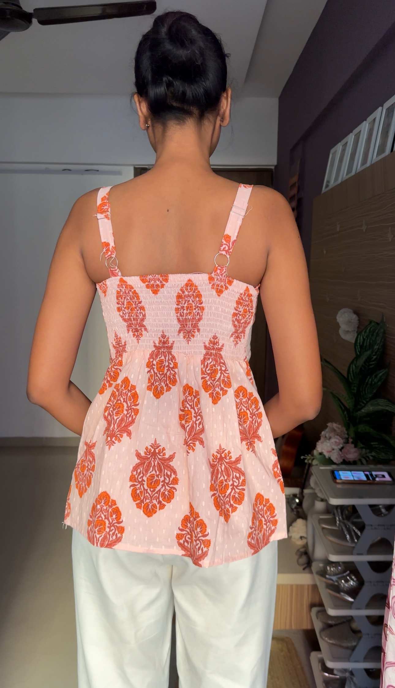 Orange Short Cotton Kurti