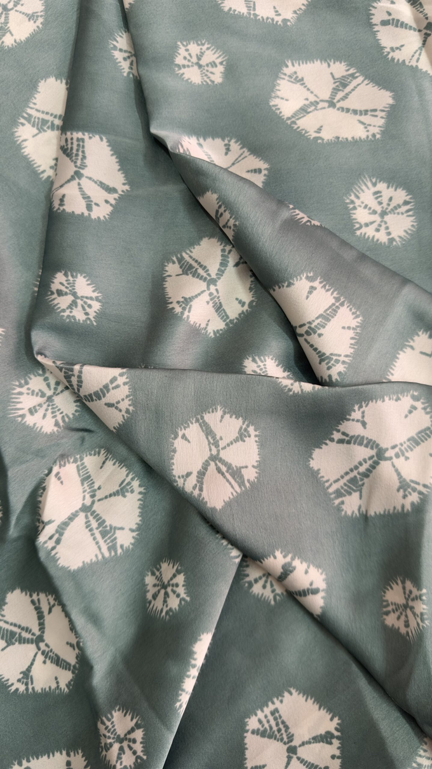 Green Floral print satin multiway skirt