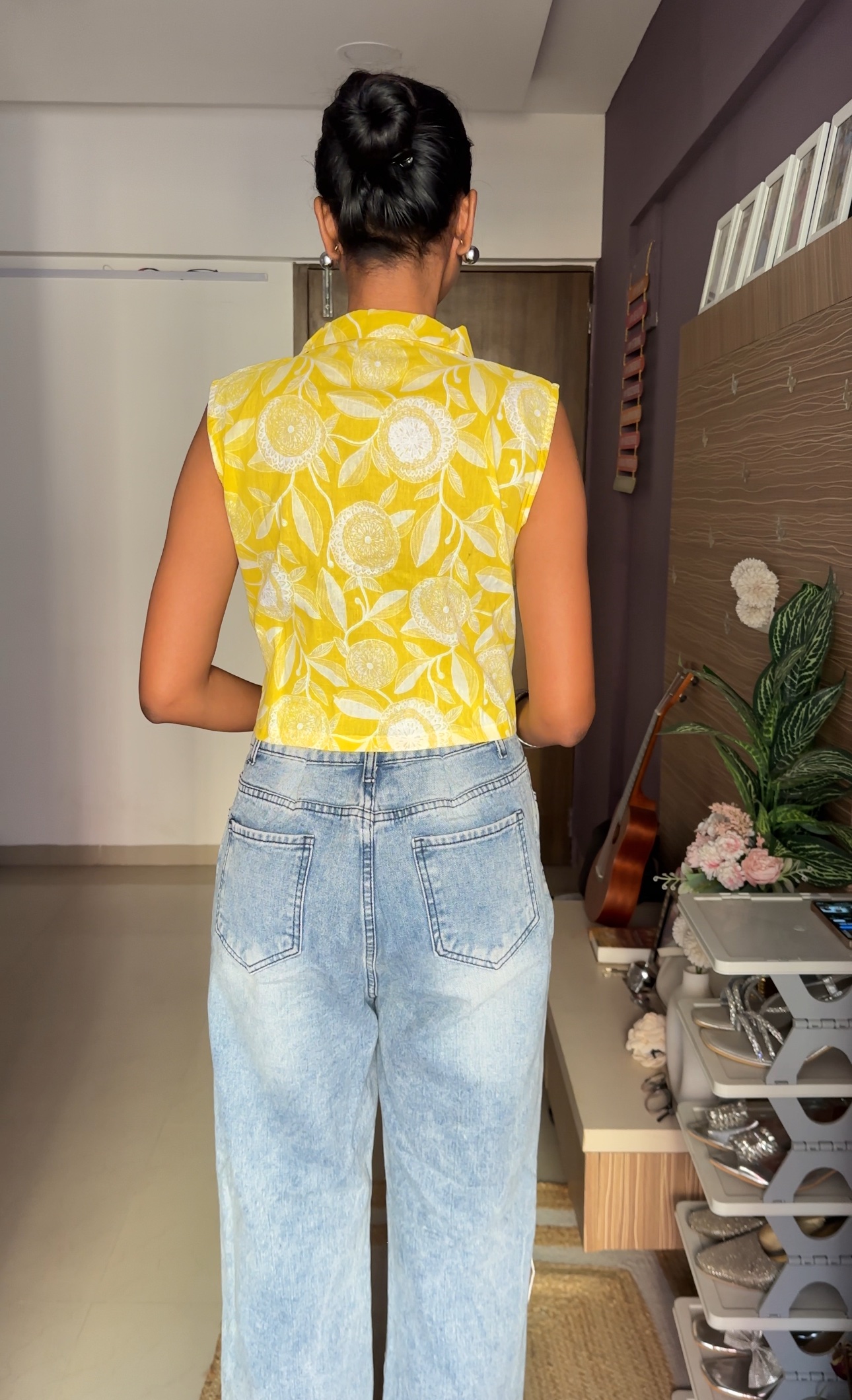 Yellow Cotton Waistcoat