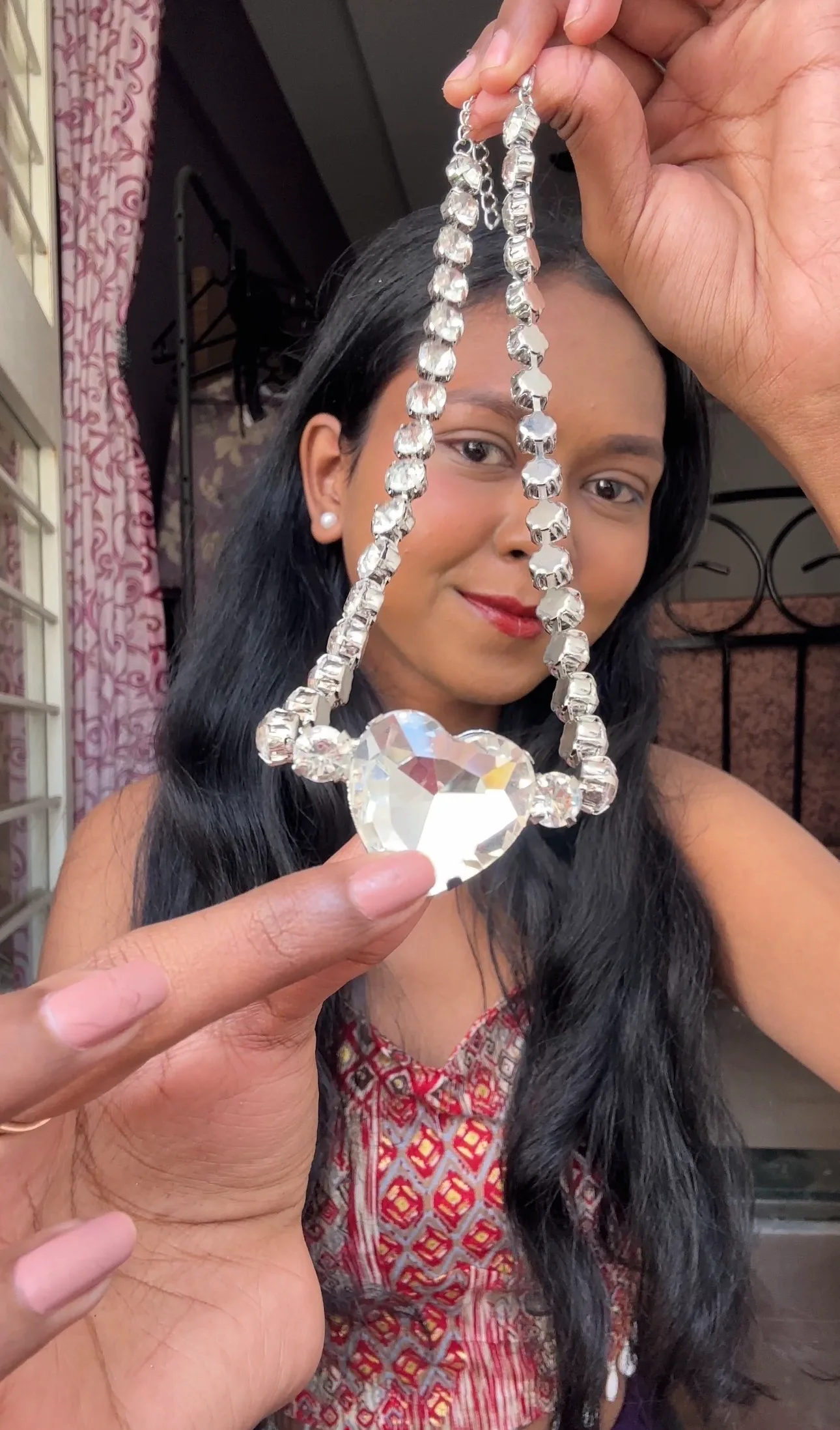 Rhinestone Heart Necklace