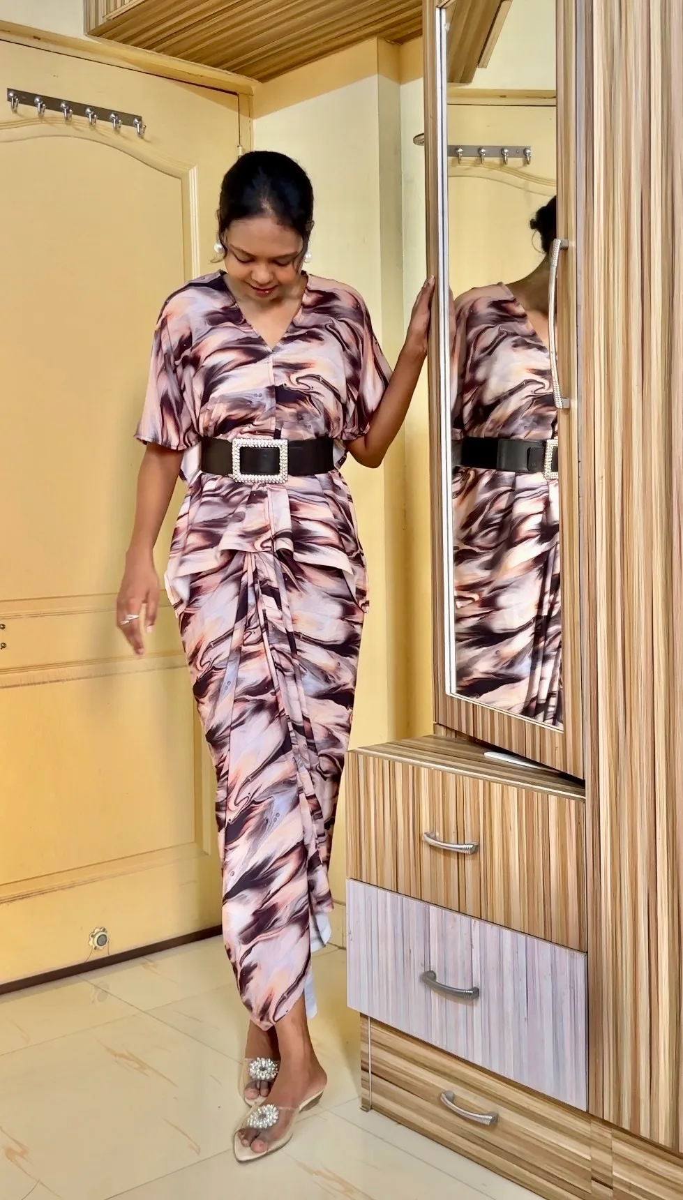Multicolored Satin Co-Ord Set