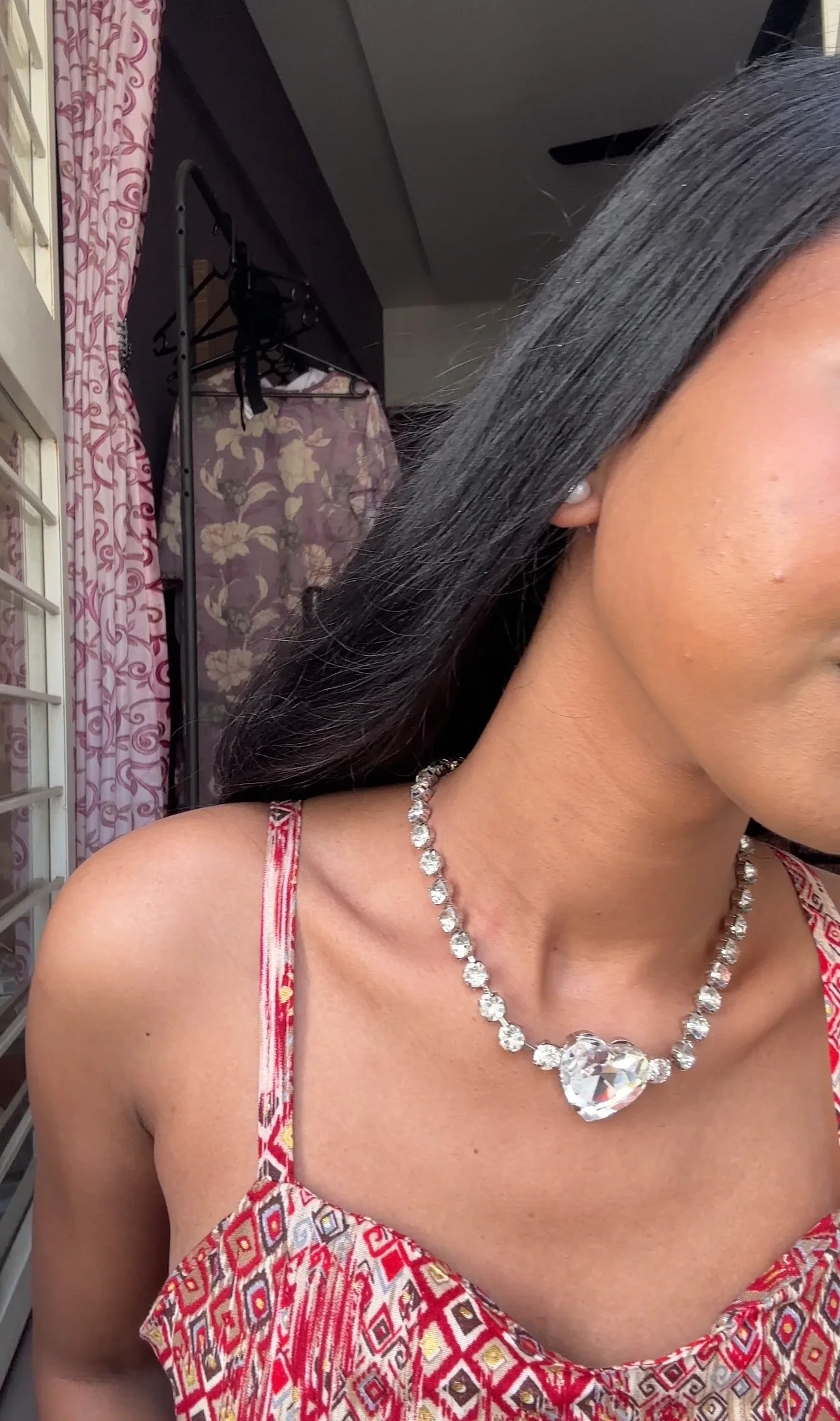 Rhinestone Heart Necklace