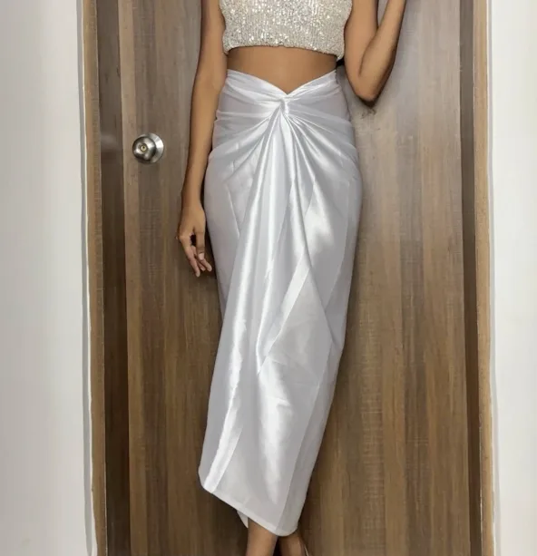 Black- White Multiway Satin Skirt Combo Pack