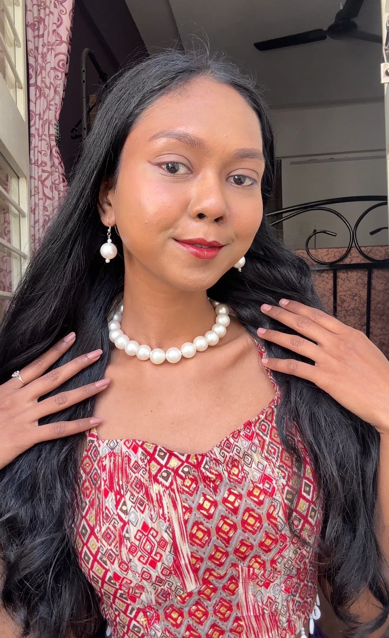 White Pearl Necklace Set