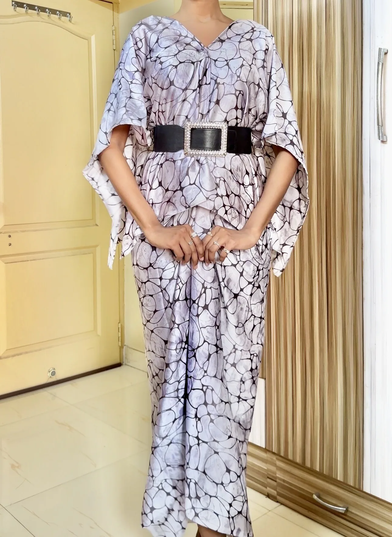 Marble Print Satin Co-ord Set